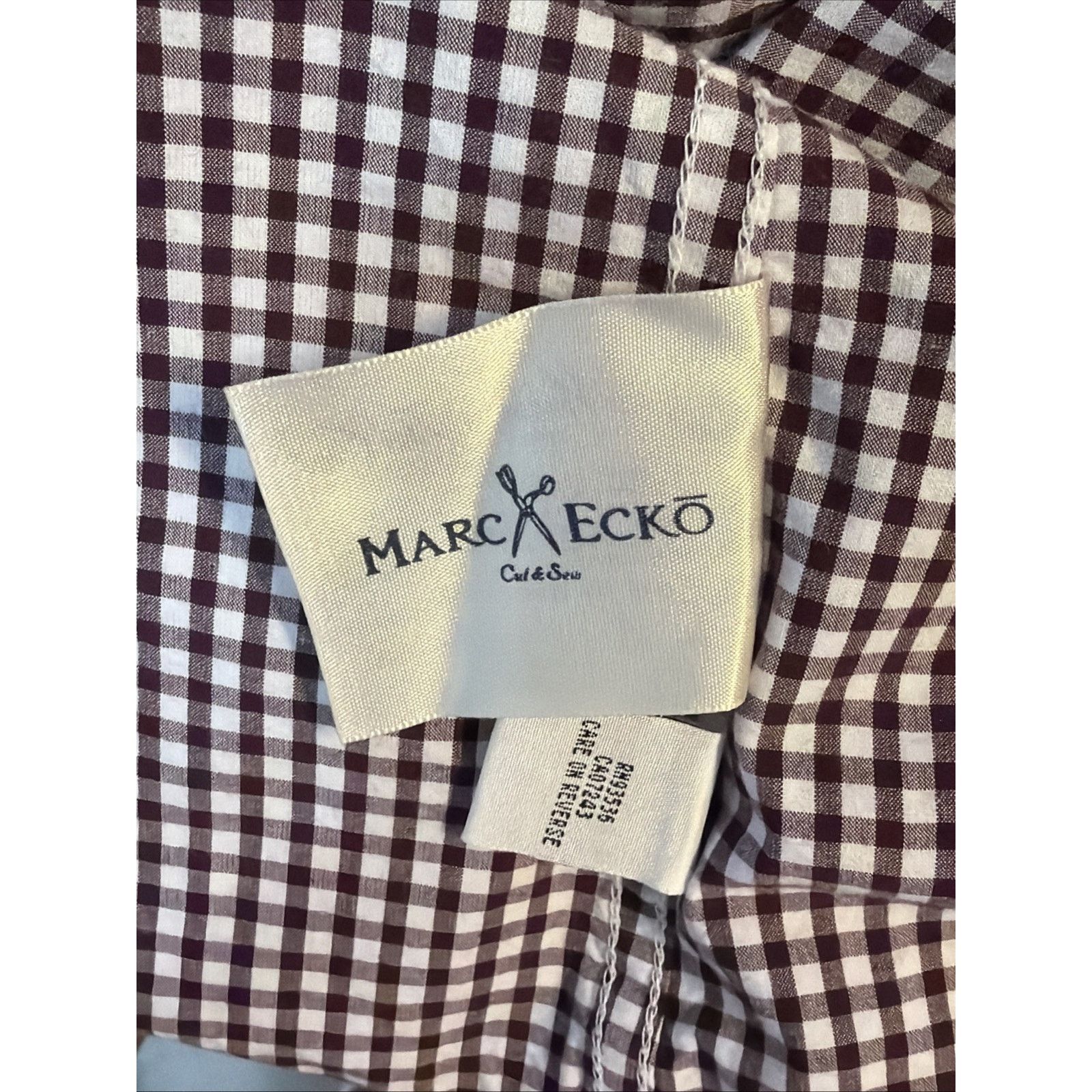 Marc Ecko Marc Ecko Gingham Shirt Men's 3XL Snap Front Long Sleeve Size US XXL / EU 58 / 5 - 13 Thumbnail