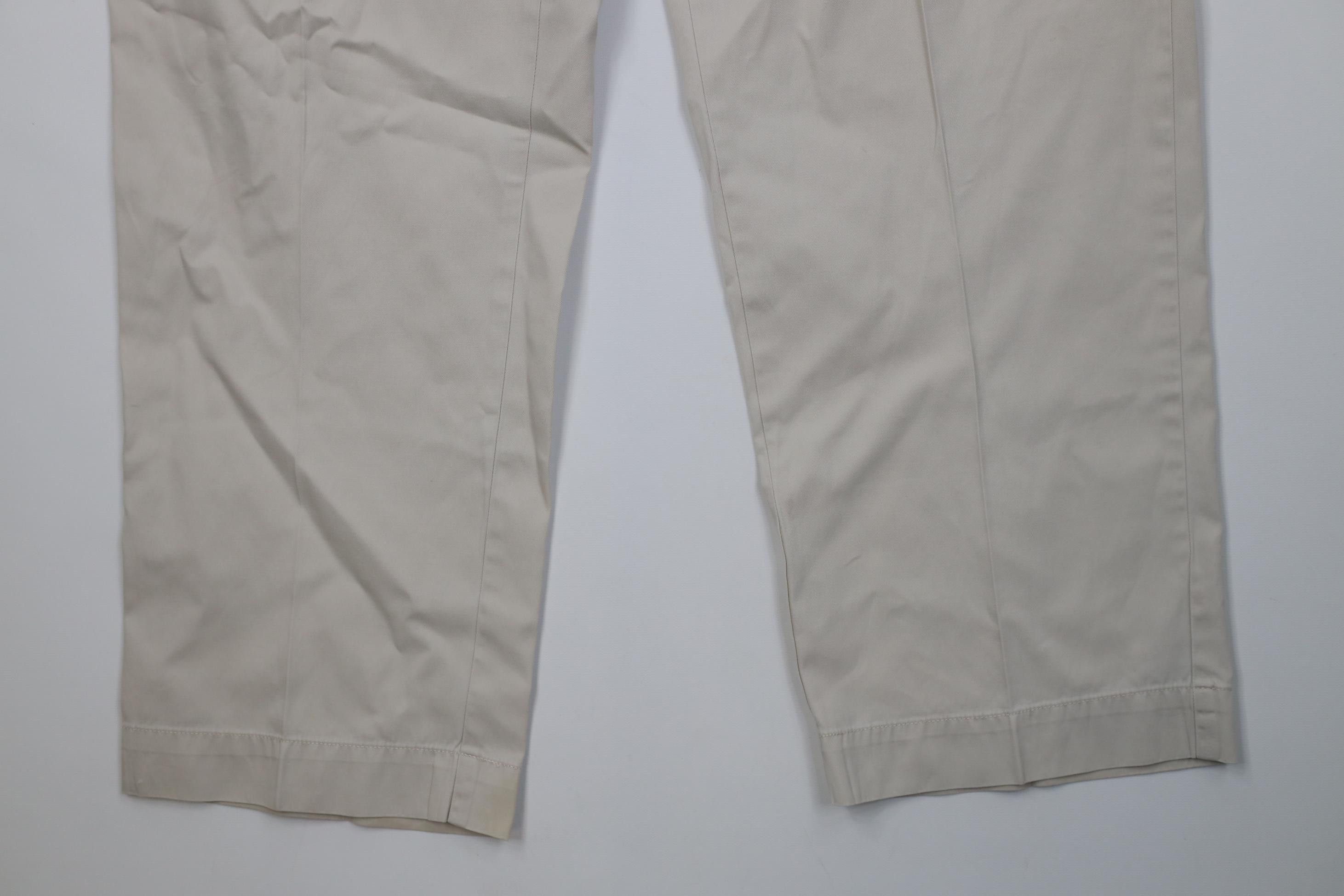 Polo Ralph Lauren Vintage 90s Ralph Lauren Wide Leg Chino Pants Stone Cotton Size US 40 / EU 56 - 4 Thumbnail