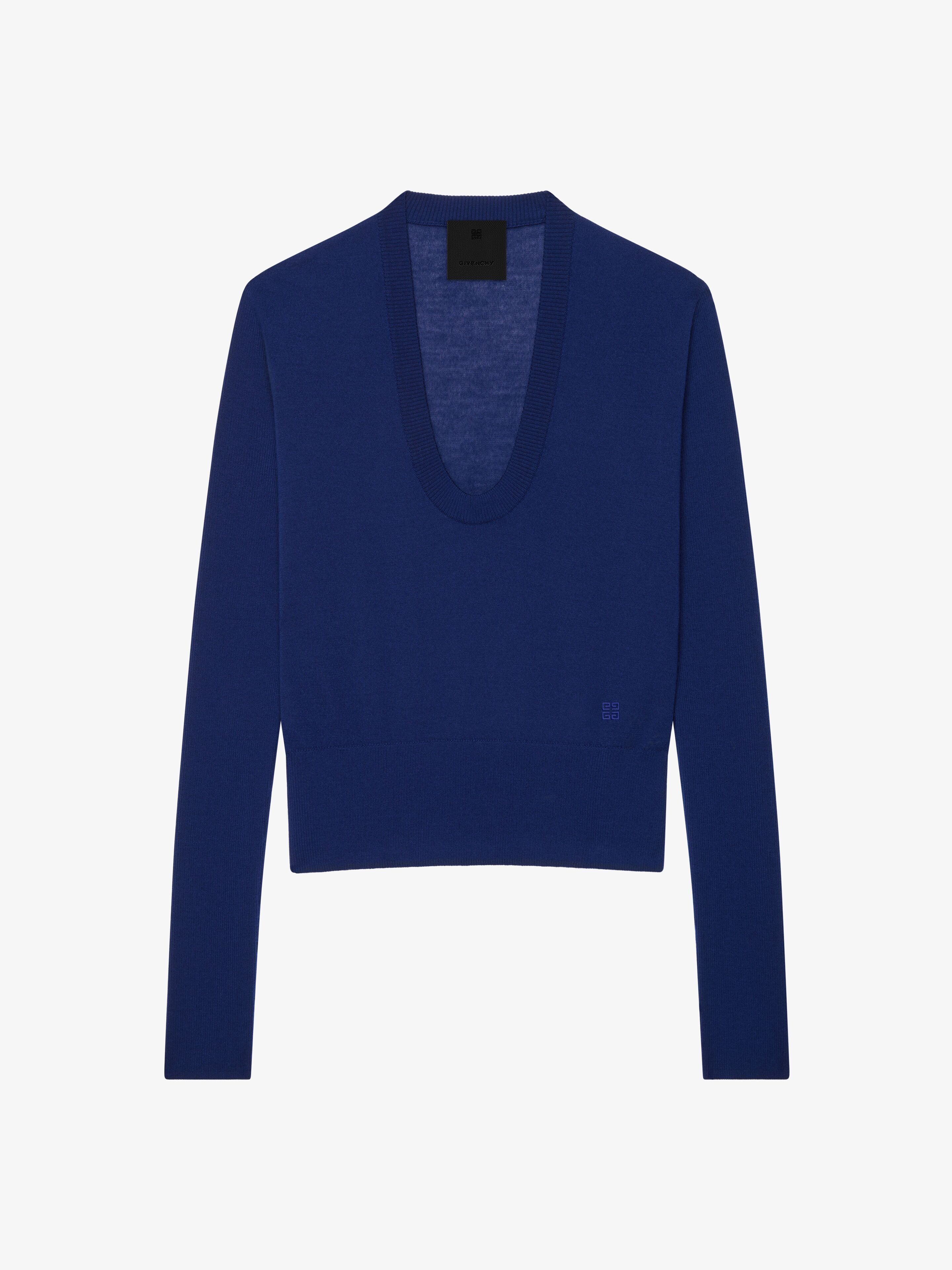 Givenchy oc11z0725 U-Neck Long Sleeves Sweater in Saphir Blue Size XS / US 0-2 / IT 36-38 - 1 Thumbnail