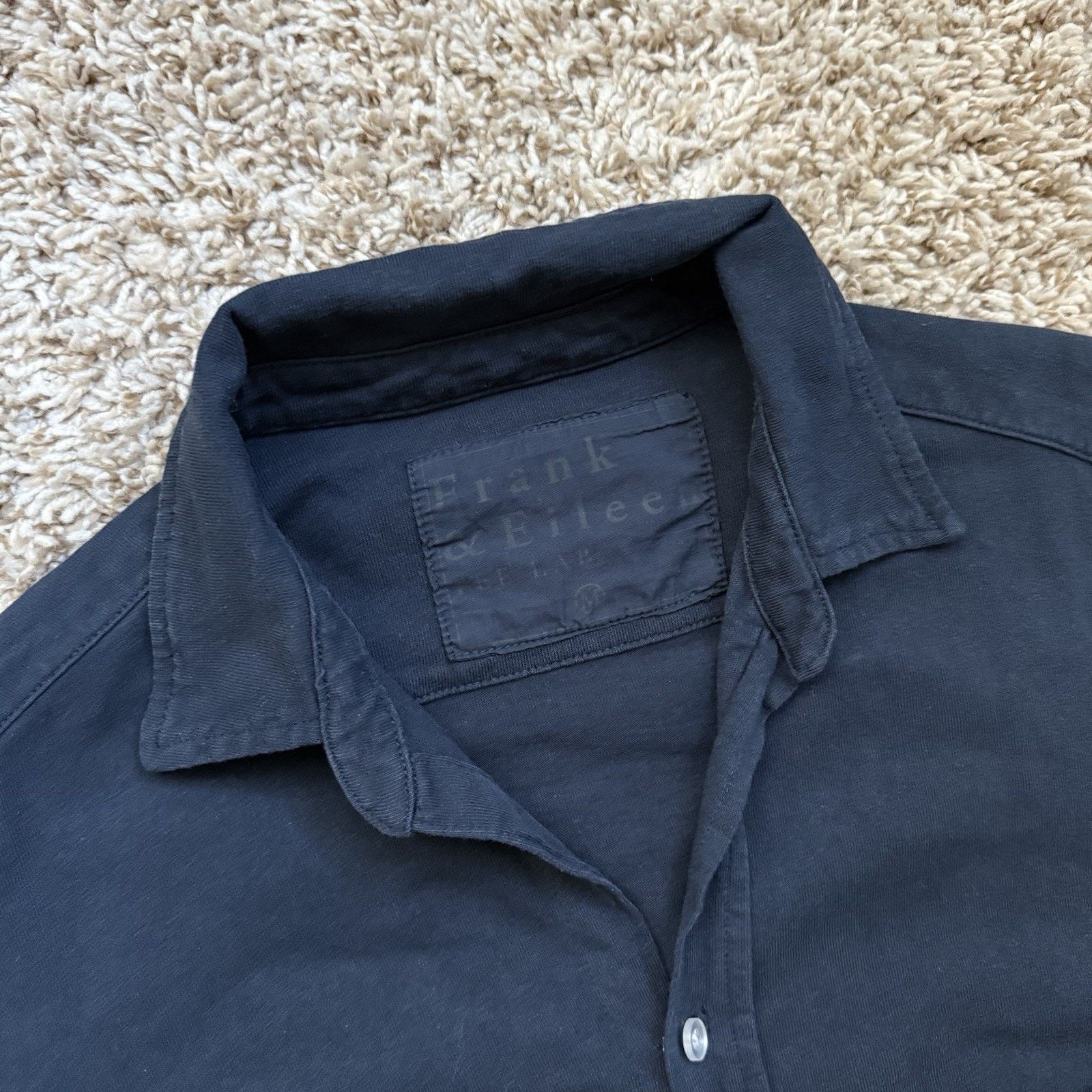 Frank & Eileen Frank & Eileen Button Up Shirt Navy Blue Cotton Labeileen HJ Size M / US 6-8 / IT 42-44 - 2 Thumbnail