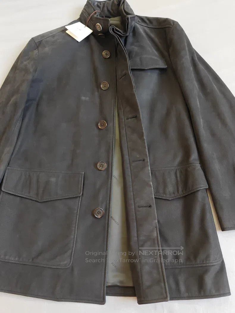 Hermes Hermes Dark Gray Sandpapered Leather Vintage Texture Hunti Size US M / EU 48-50 / 2 - 5 Thumbnail