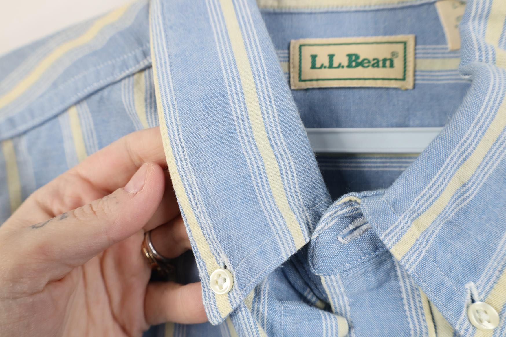 L.L. Bean Vintage 90s LL Bean Block Short Sleeve Button Down Shirt Size US L / EU 52-54 / 3 - 5 Thumbnail