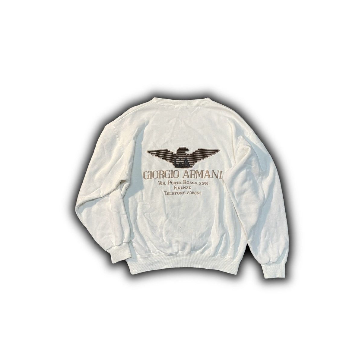 Armani × Giorgio Armani × Vintage Vintage Giorgio Armani Big Logo Spellout Sweatshirt Crewneck Size US M / EU 48-50 / 2 - 1 Thumbnail