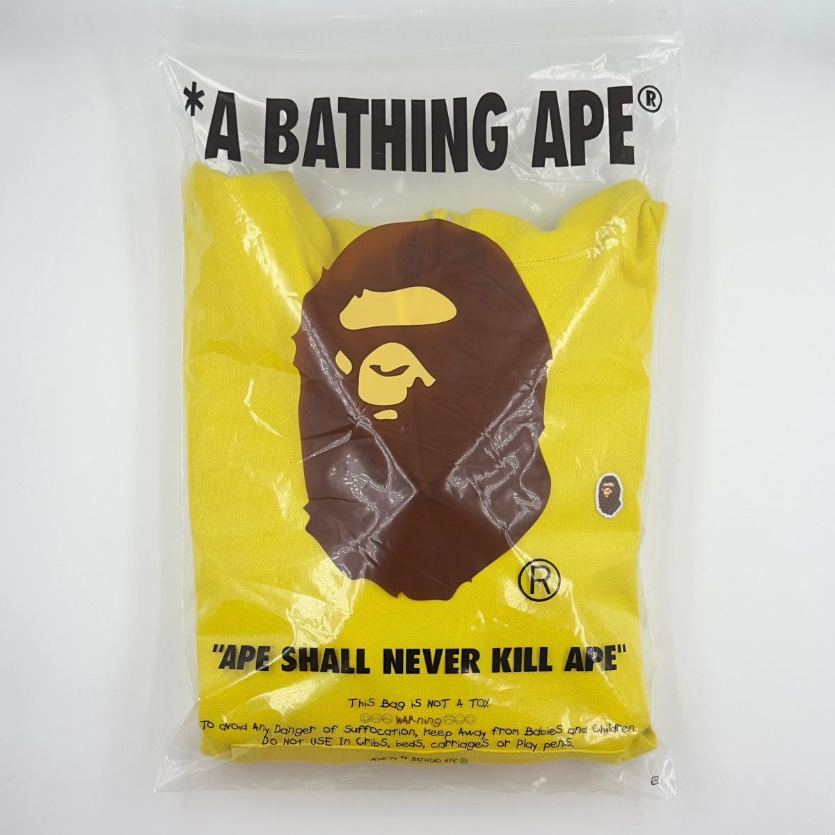 Bape Bape Ape Head One Point Relaxed Fit Hoodie Yellow Size US S / EU 44-46 / 1 - 2 Thumbnail