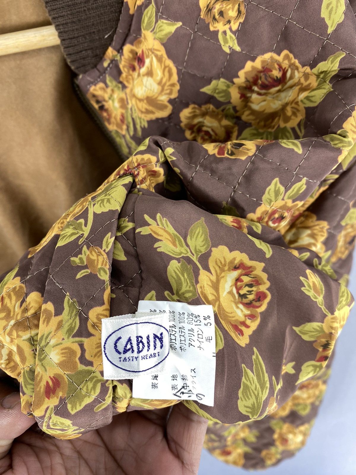 Designer Vintage Floral Bomber Reversible Quilted Jacket By Cabin Size US S / EU 44-46 / 1 - 15 Thumbnail