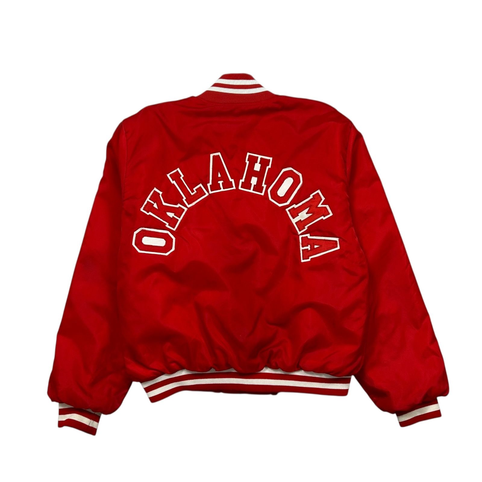 NCAA VTG 90S NCAA OKLAHOMA SOONERS BIRDIE SATIN BOMBER JACKET Size US L / EU 52-54 / 3 - 1 Thumbnail