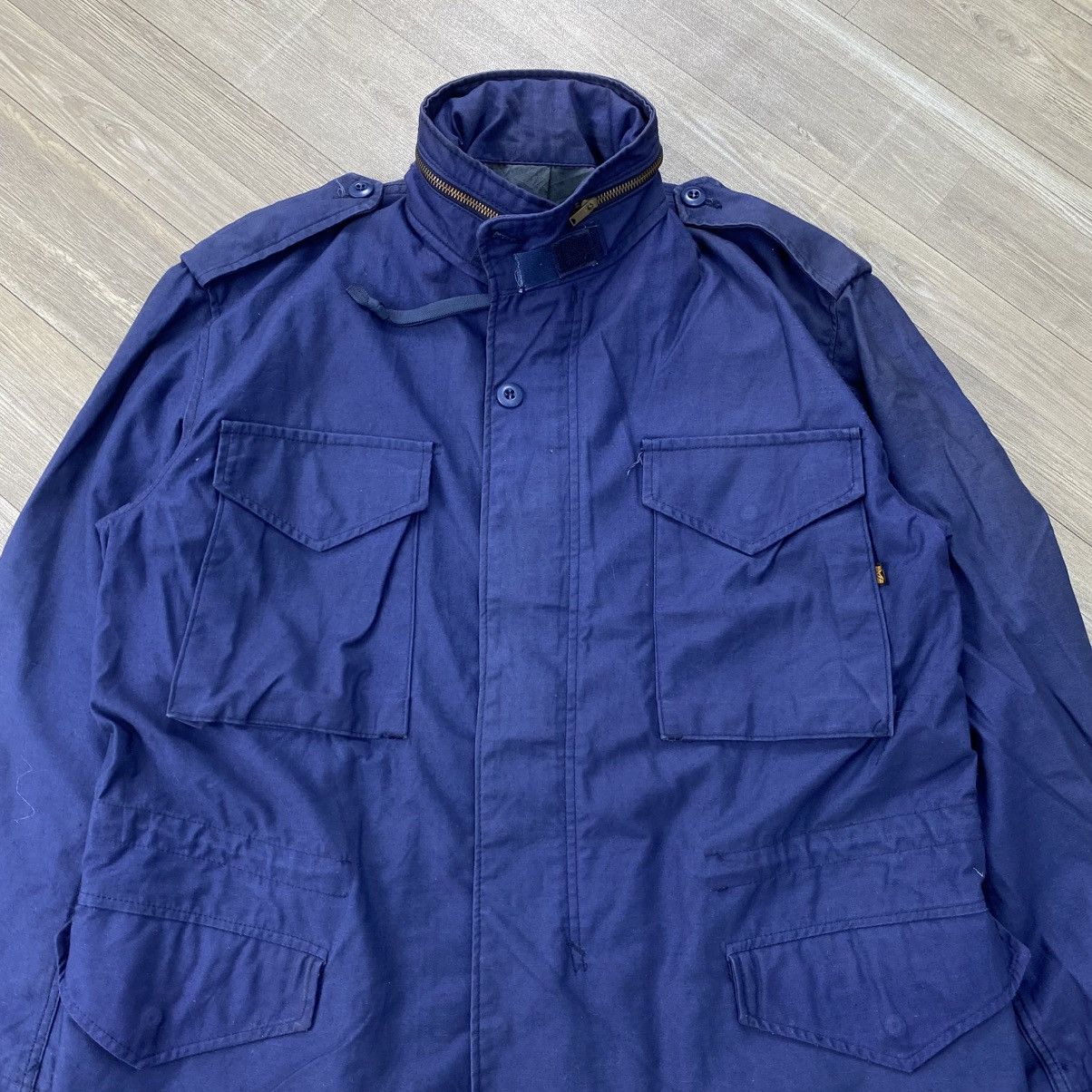 Alpha Industries Vintage Alpha Industries M65 Military Field Jacket Navy Size US M / EU 48-50 / 2 - 2 Thumbnail