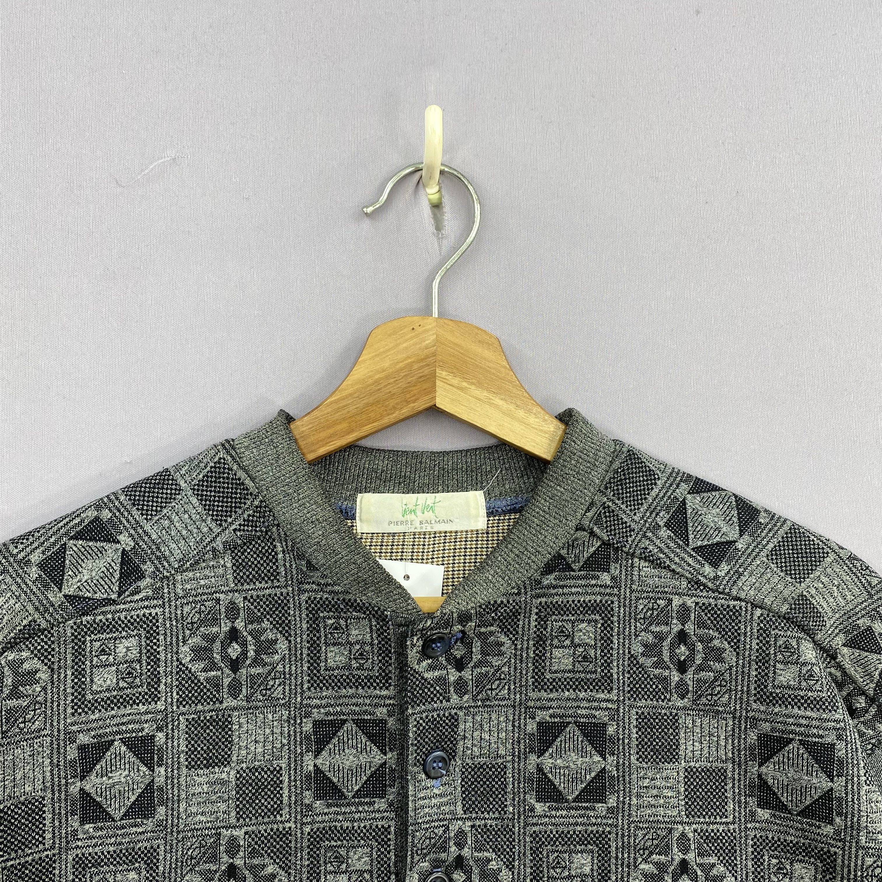 Pierre Balmain Vintage 90s Pierre Balmain Sweatshirt Geometric Sweater Size M / US 6-8 / IT 42-44 - 7 Thumbnail