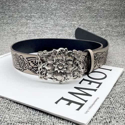 VIBE Rose Pu Leather Belt Belt Size ONE SIZE - 8 Thumbnail