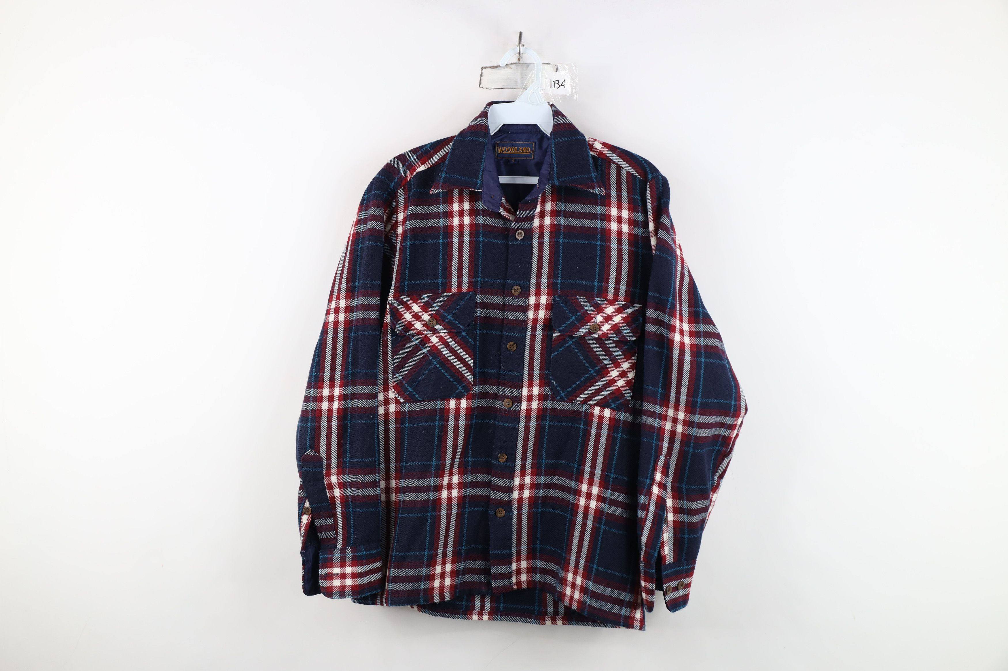 Vintage Vintage 70s Streetwear Pocket Flannel Button Shirt Plaid Size US S / EU 44-46 / 1 - 1 Thumbnail
