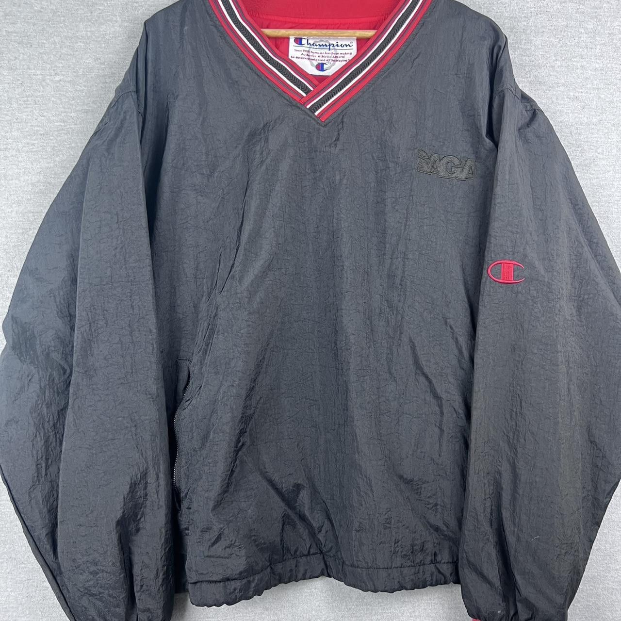 Vintage Vintage Red 90s Champion Crewneck Windbreaker Fits XL Size US XL / EU 56 / 4 - 4 Thumbnail