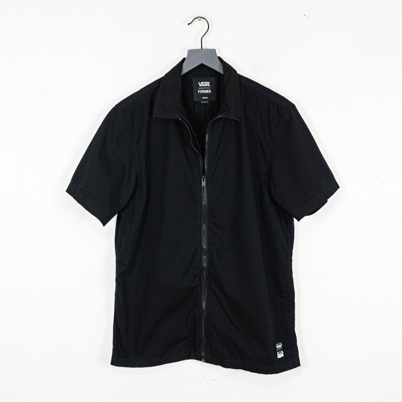 Vans VANS x FORMER Short Sleeve Zip up Shirt in Black size Medium Size US M / EU 48-50 / 2 - 1 Thumbnail