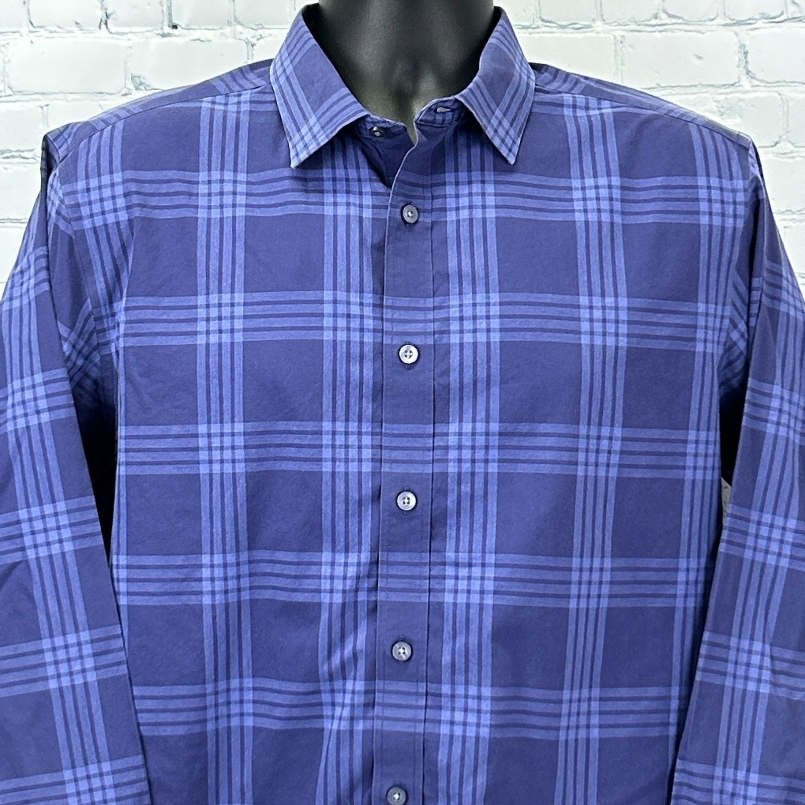 UNTUCKit UNTUCKit Marques WF Slim Fit Button Front Shirt Check Large Size US L / EU 52-54 / 3 - 1 Thumbnail