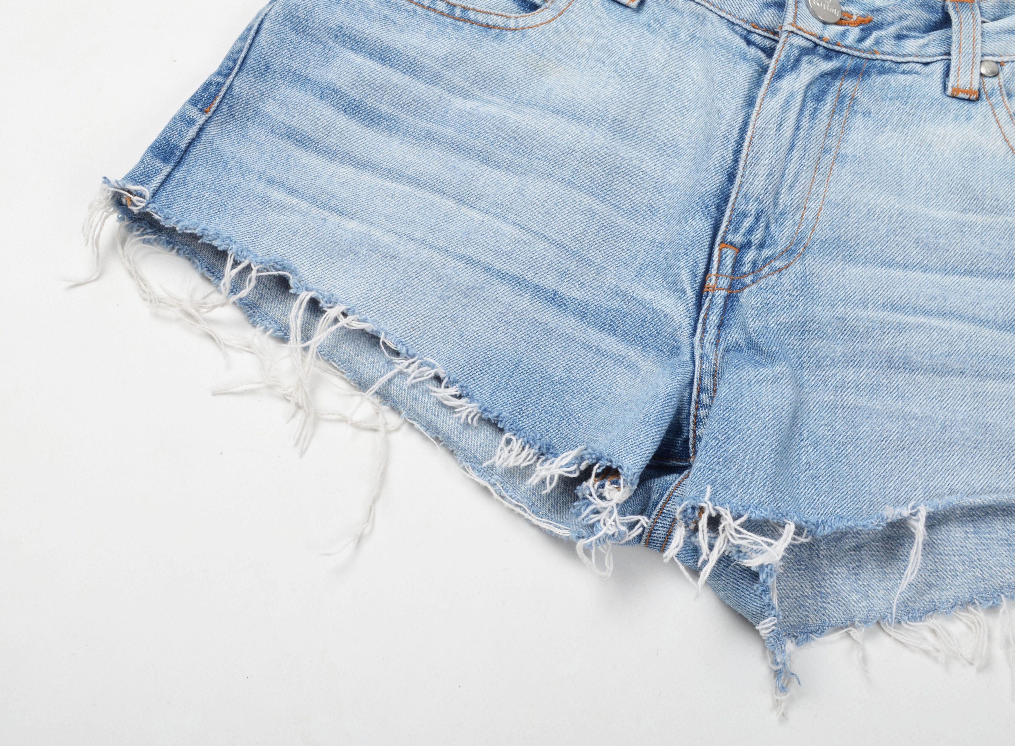 Miss Sixty Killah by Miss Sixty Y2K Cut Off Blue Mini Denim Shorts Size 28" / US 6 / IT 42 - 5 Thumbnail
