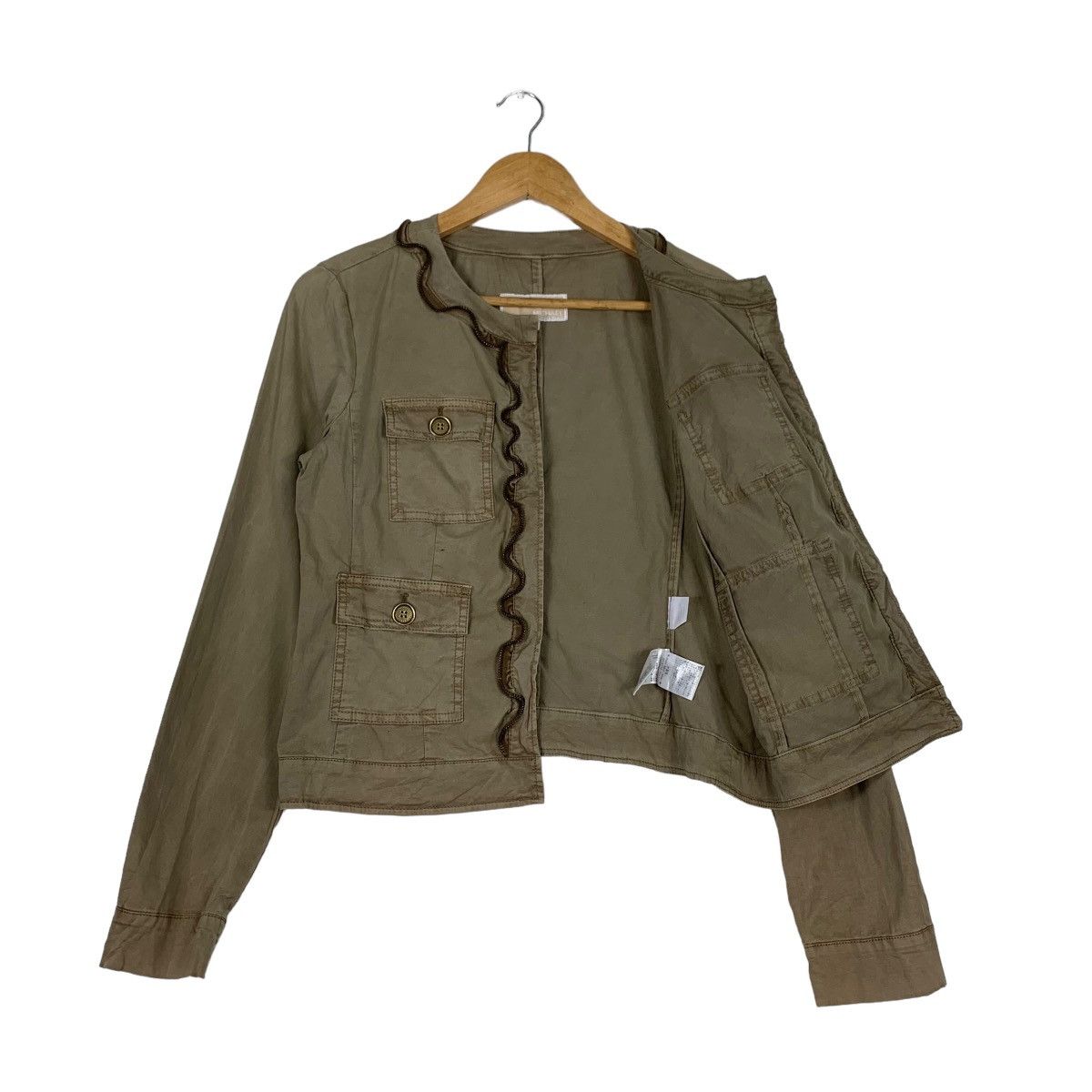 Michael Kors MICHAEL KORS Japan Four Pocket Cotton Crop Jacket #1157-C53 Size M / US 6-8 / IT 42-44 - 7 Thumbnail