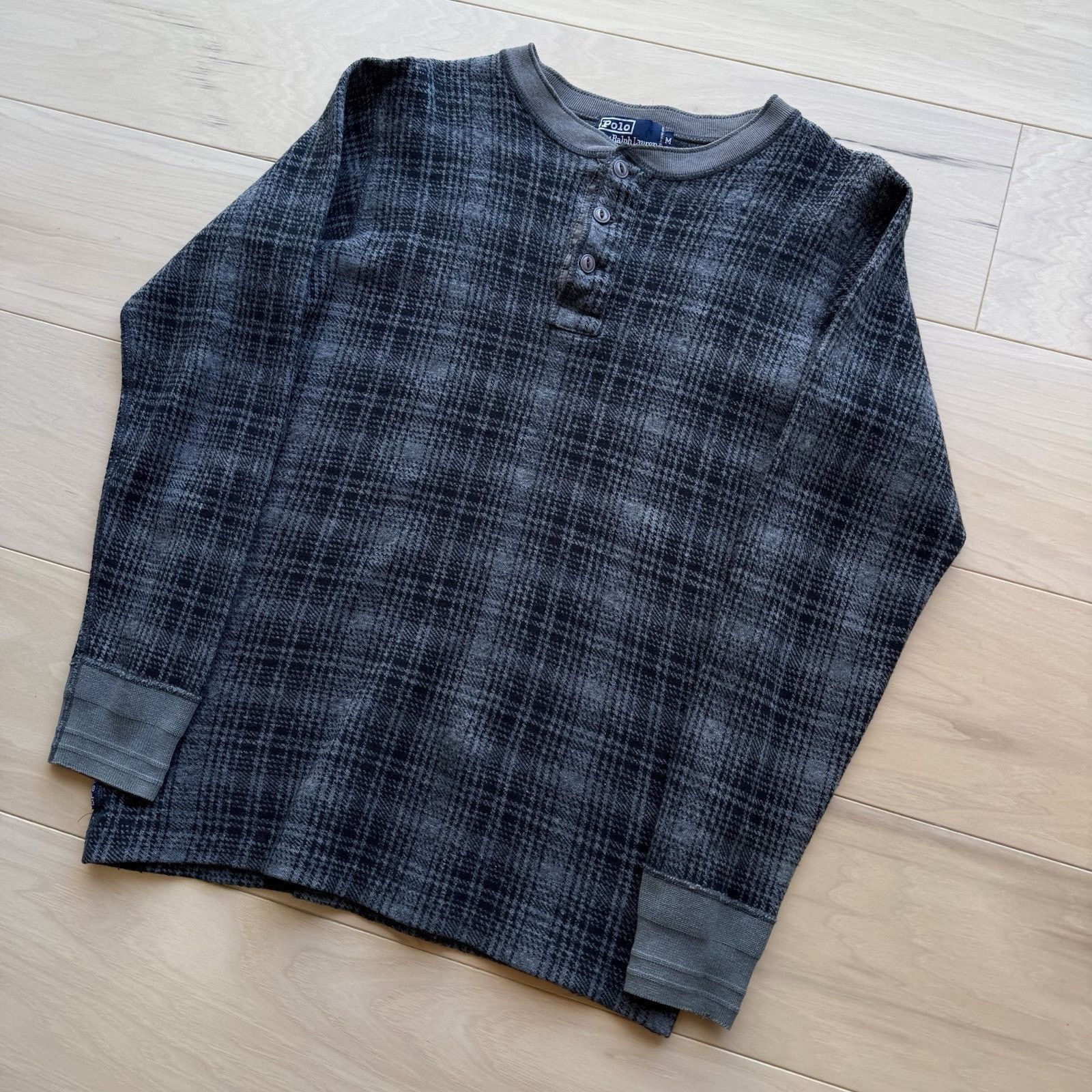 Polo Ralph Lauren Vintage Polo Ralph Lauren Henley Shirt M Wool Cotton Plaid Size US M / EU 48-50 / 2 - 7 Thumbnail