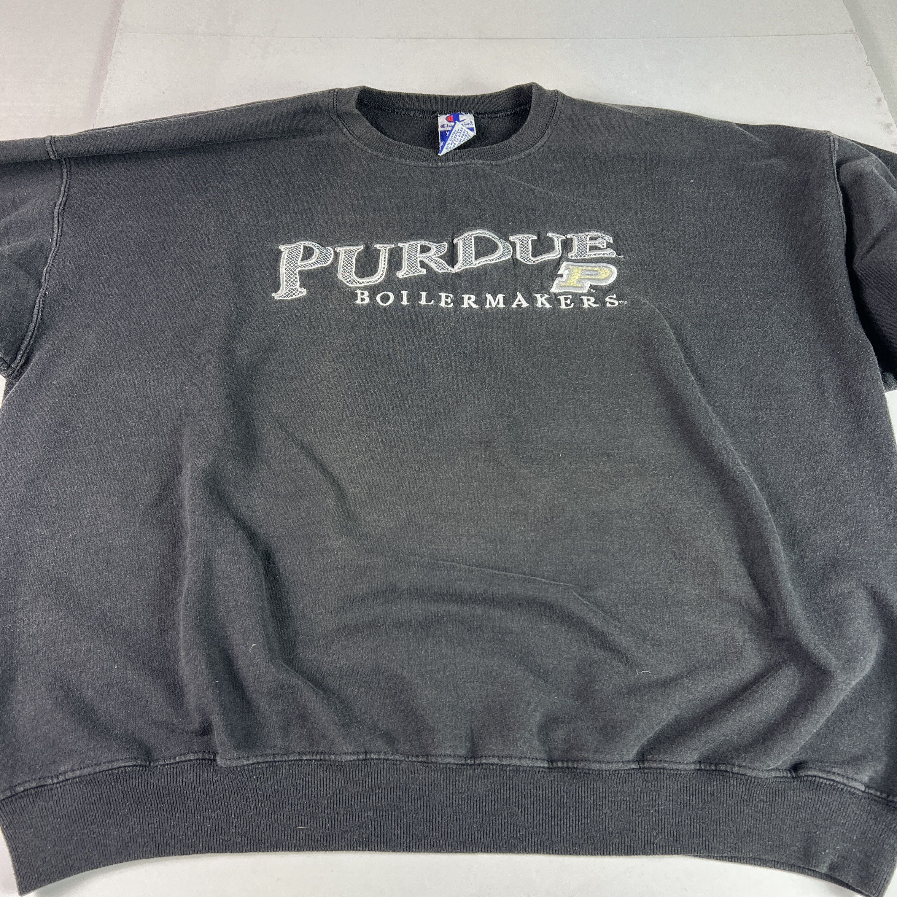 Champion VTG Champion Perdue Boilermakers Sweatshirt Black Crewneck Size US XL / EU 56 / 4 - 3 Thumbnail