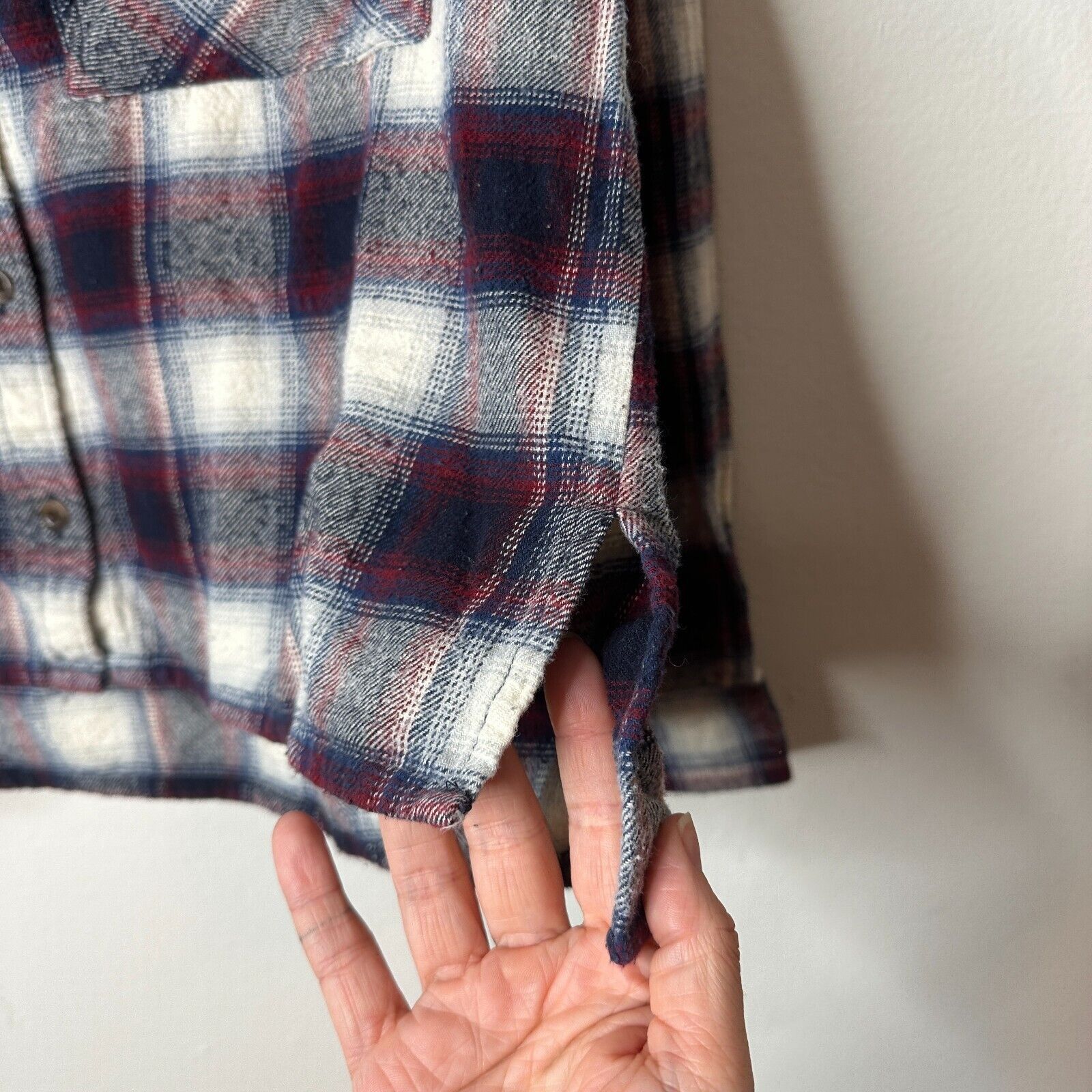 Forever 21 Black Red Blue White Plaid Cropped Flannel Button Shirt M Size M / US 6-8 / IT 42-44 - 6 Thumbnail