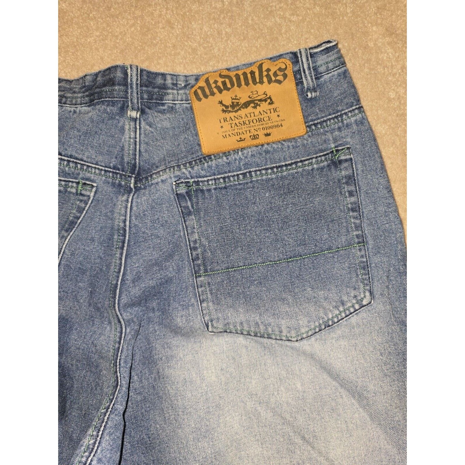 Akademiks Vintage Akademiks Jeans Mens 36x32 Baggy Logo Hip Hop Y2K Size US 36 / EU 52 - 9 Thumbnail