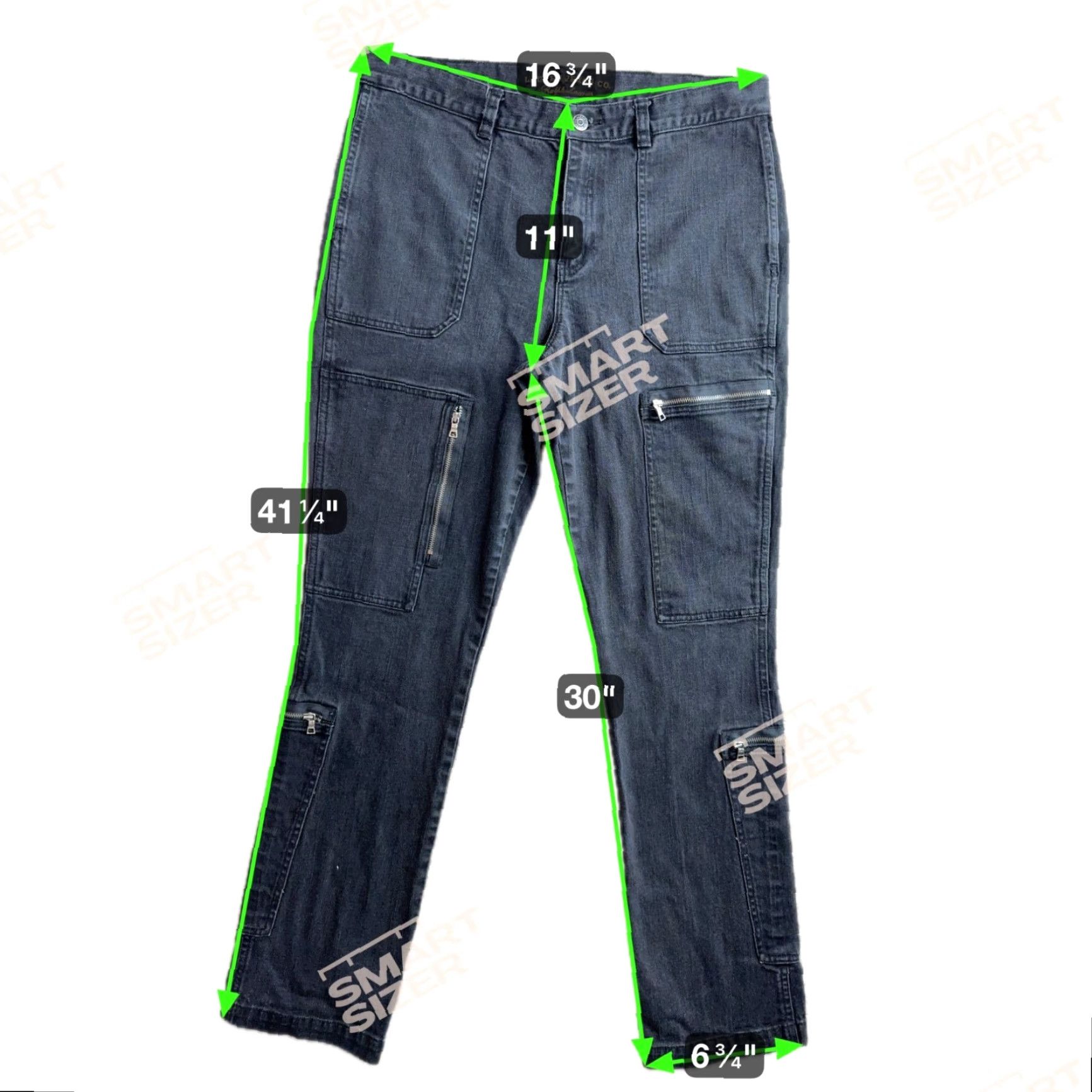 Ralph Lauren VINTAGE Ralph Lauren Womens Pants Cargo Skinny Zippered Pockets 10 Stretch Denim Black Button Zip Size 32" / US 10 / IT 46 - 2 Thumbnail