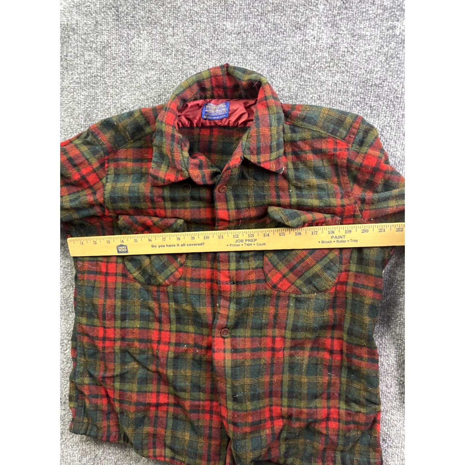 Pendleton VINTAGE Pendleton Shirt Mens XL Red Plaid Wool Lined Button Outdoor Jacket Size US XL / EU 56 / 4 - 5 Thumbnail