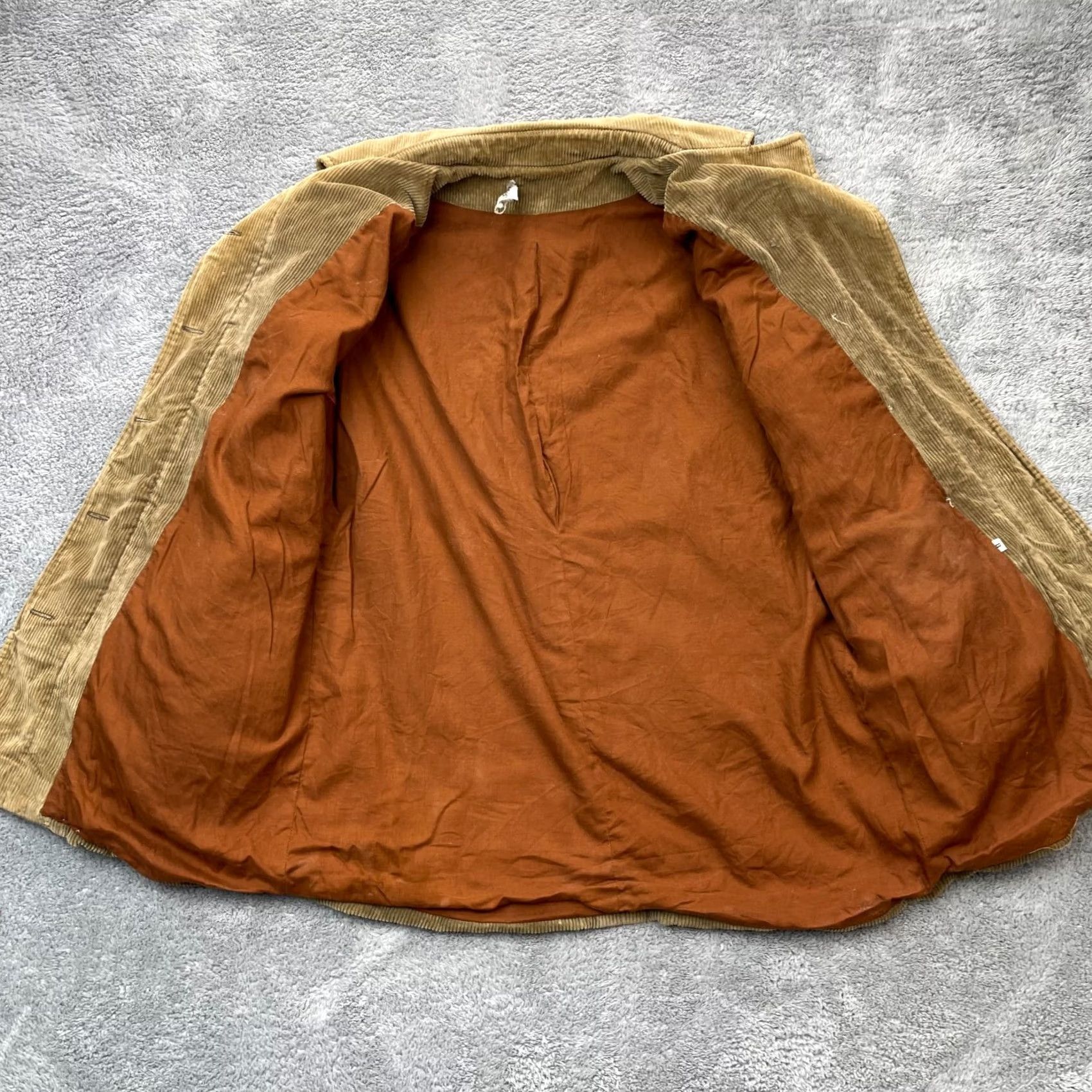 Calvin Klein VINTAGE Calvin Klein Jacket Mens Medium Brown Corduroy Coat Lined Buttons 90s Casual Regular Mens Size US M / EU 48-50 / 2 - 6 Thumbnail
