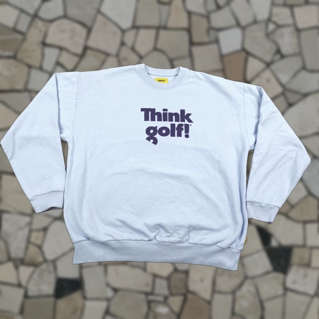Golf Wang Golf Wang Sweatshirt Mens 2XL Blue Think Golf Tyler The Creator Pullover Hip Hop Graphic Print Crew Neck Long Sleeve Fleece Cotton Logo Size US XXL / EU 58 / 5 - 1 Thumbnail