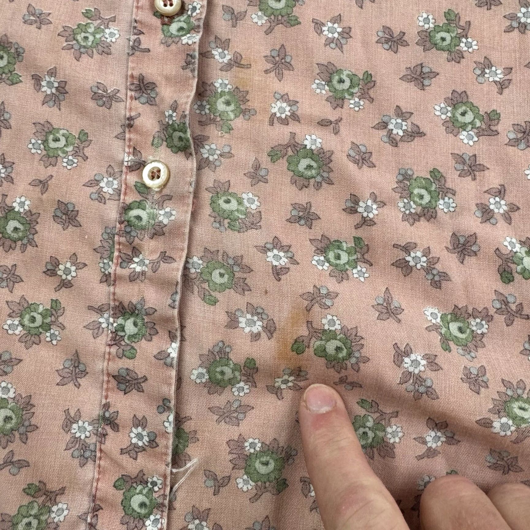 Pinko VINTAGE JH Collectibles Floral Button-Up Shirt Womens Medium Pink 1980s Long Sleeve Casual Collared Size M / US 6-8 / IT 42-44 - 3 Thumbnail