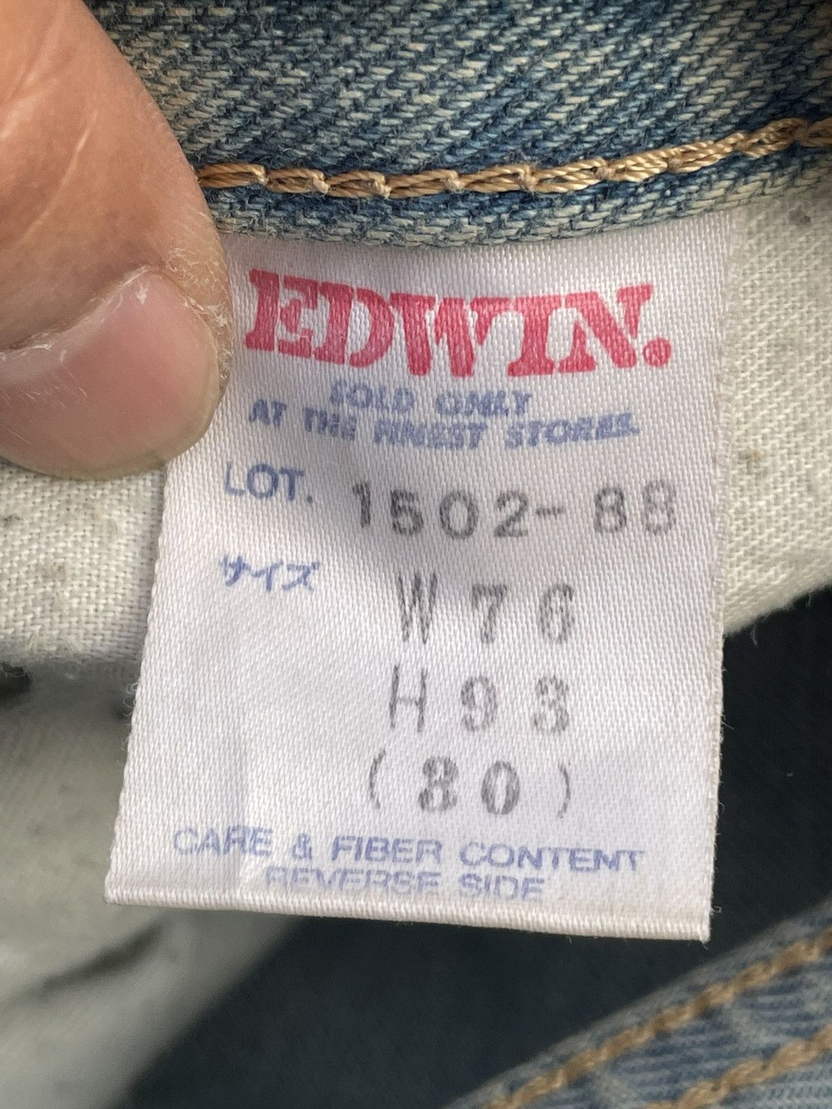 Edwin × Japanese Brand × Vintage Vintage Edwin 1502 Faded Denim Size US 30 / EU 46 - 20 Thumbnail