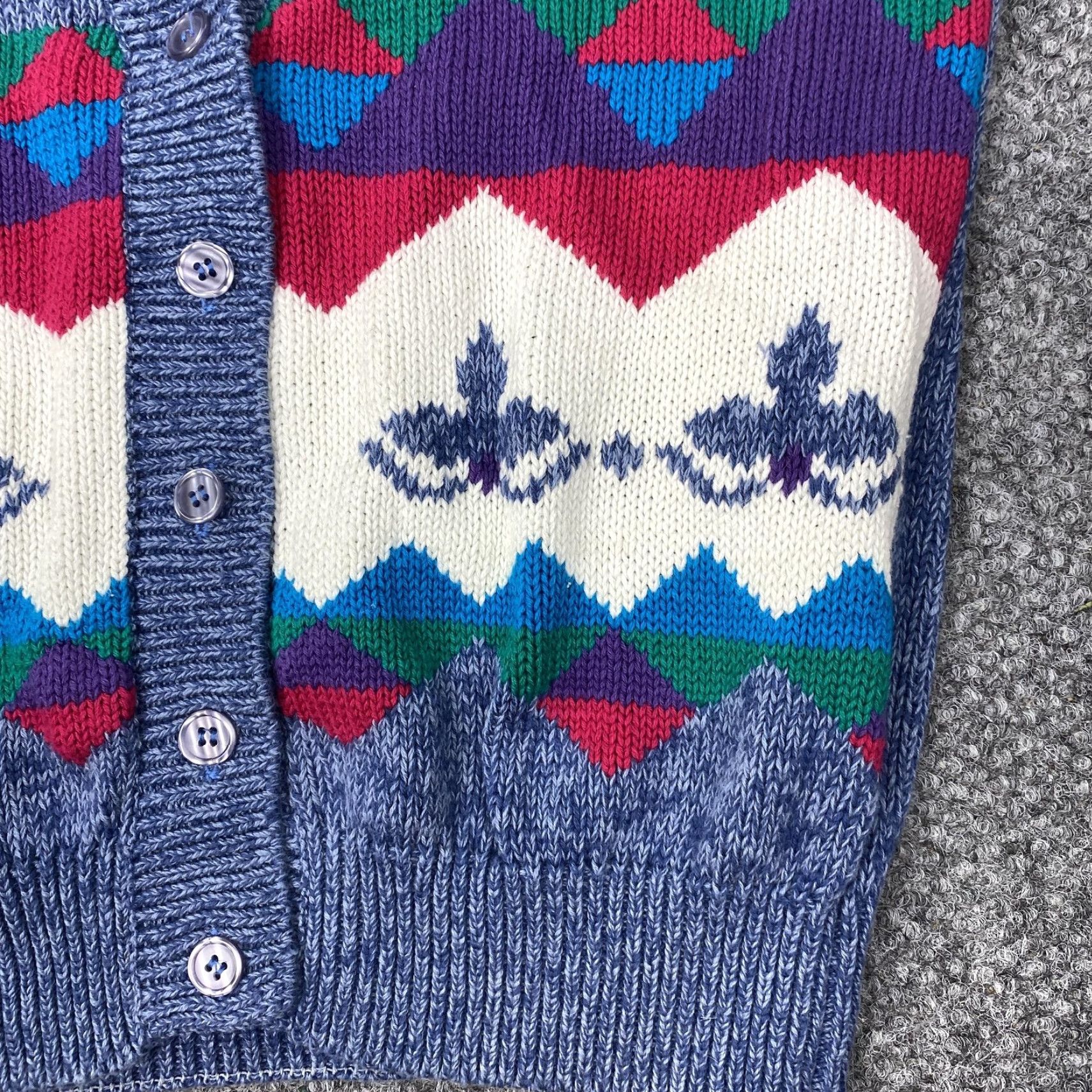 Vintage VINTAGE Koret City Blues Sweater Vest Women's Small Blue Geometric Knit Retro Size S / US 4 / IT 40 - 5 Thumbnail