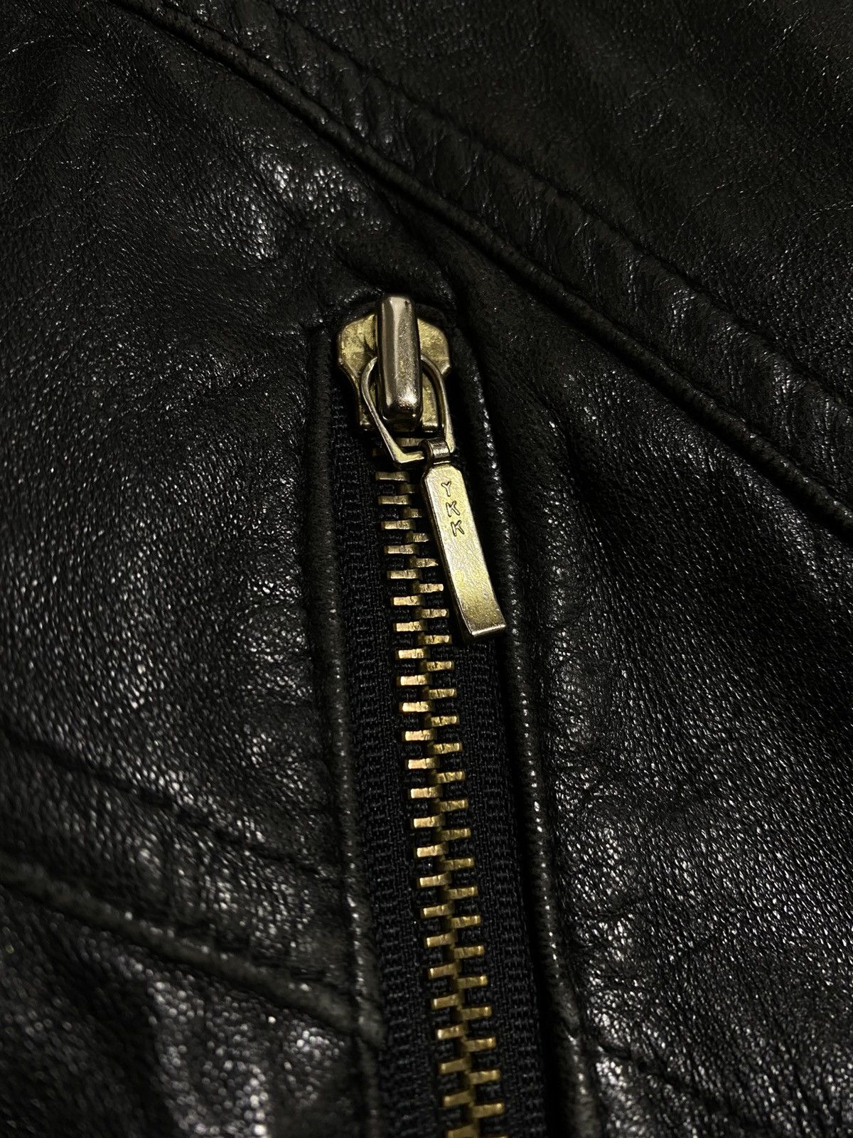 Leather Rare Vintage US-59 Leather Biker Jacket 80s/90s Size XS / US 0-2 / IT 36-38 - 6 Thumbnail