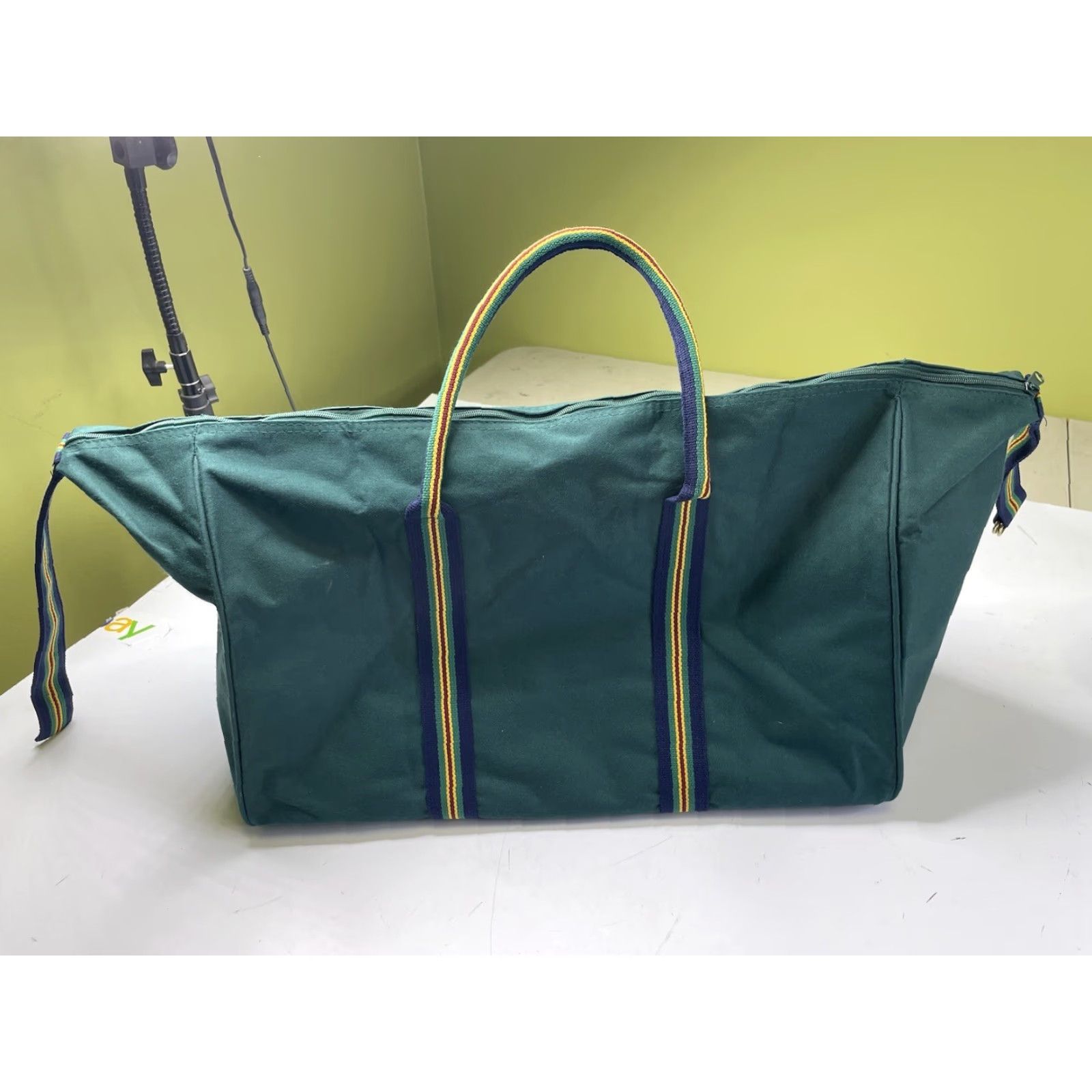 Polo Ralph Lauren VINTAGE Polo Ralph Lauren Duffle Bag Unisex Adults Large Green Canvas Logo Buckle Strap 90s Classic Travel Size US L / EU 52-54 / 3 - 3 Thumbnail