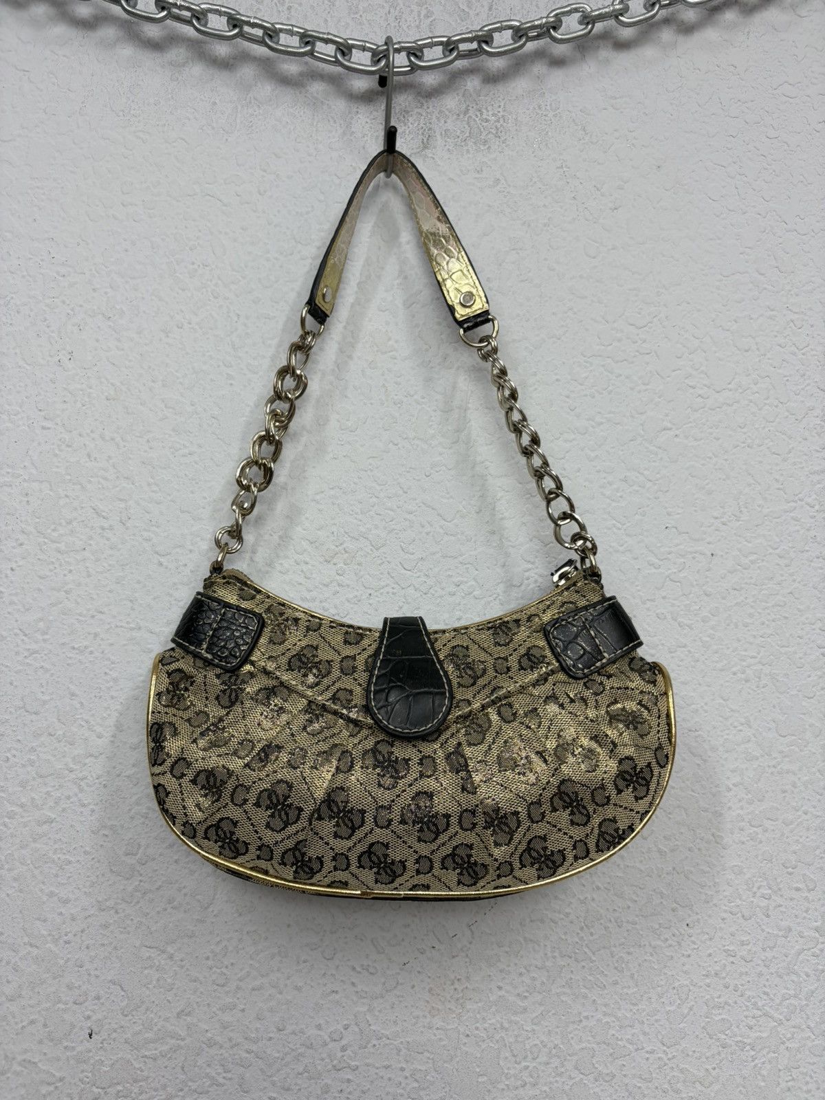 Guess Archive Guess Gold Metal y2k Baguette Shoulder Mini Bag Size ONE SIZE - 16 Thumbnail