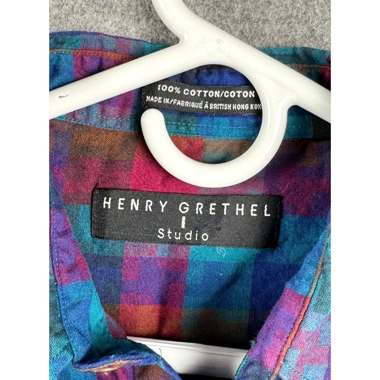 Vintage VINTAGE Henry Grethel Shirt Mens Medium Button Up Abstract Geometric Long Sleeve Size US M / EU 48-50 / 2 - 5 Thumbnail