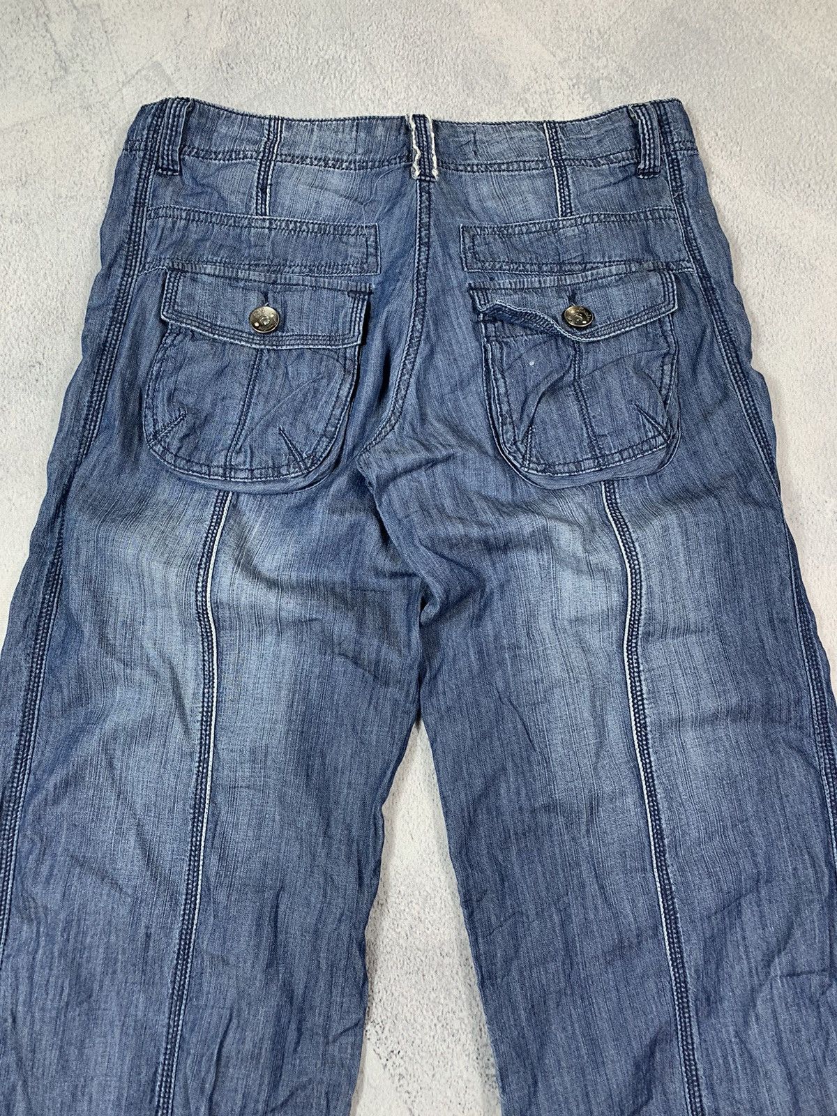 Japanese Brand × Vintage Vintage Y2K Japanese wide jnco pants streetwear style size29 Size 29" - 6 Thumbnail