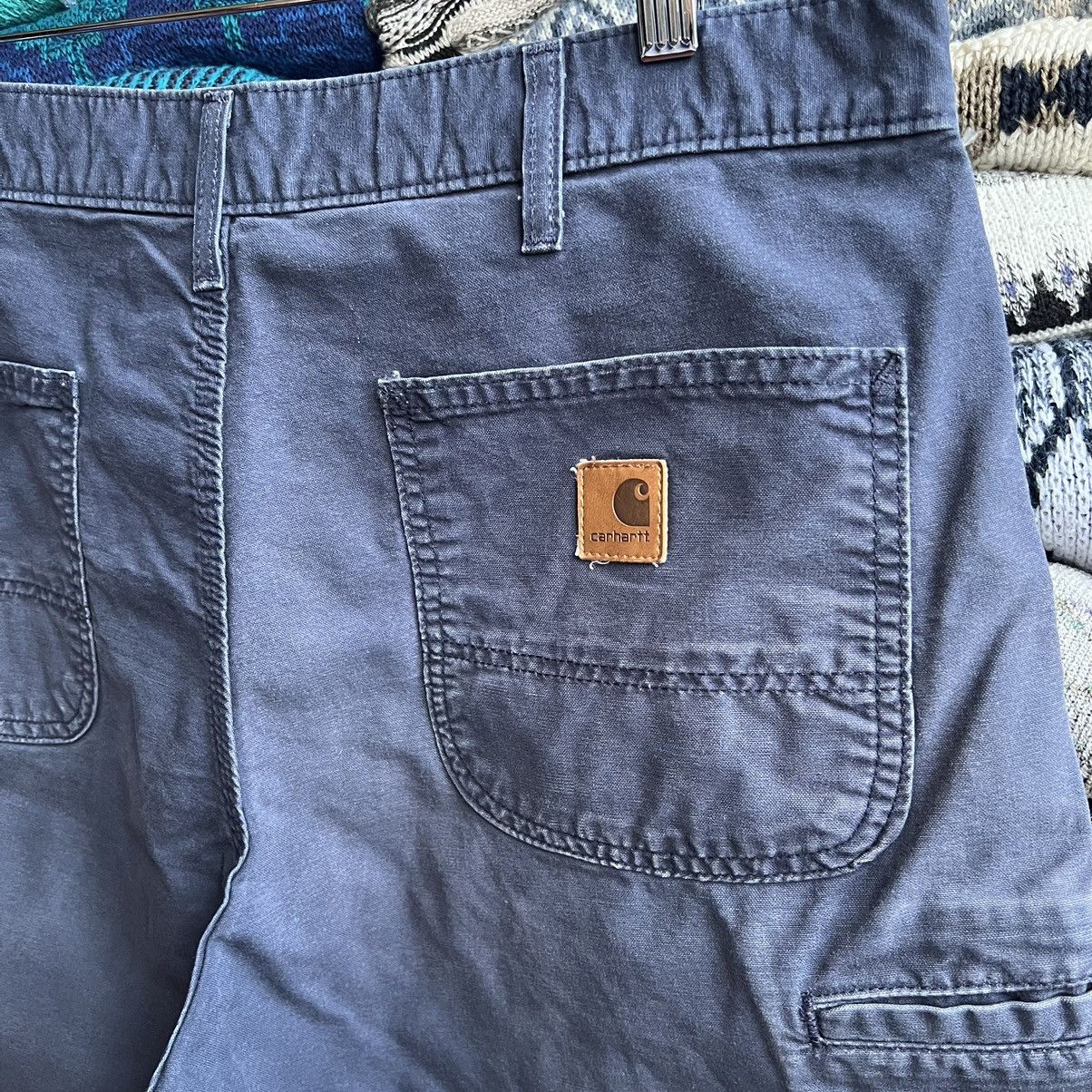 Carhartt × Vintage Carhartt Navy Carpenter Shorts Size US 36 / EU 52 - 2 Thumbnail