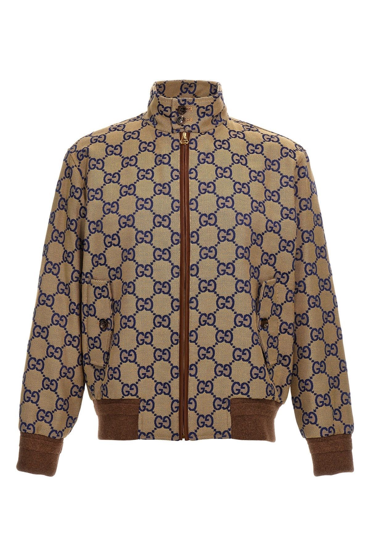 image of Gucci 'maxi Gg' Jacket in Beige, Men's (Size Small)