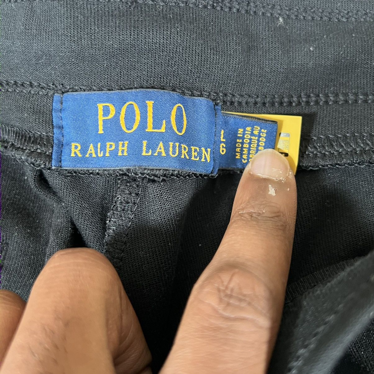 Polo Ralph Lauren Polo Ralph Lauren L Gold Zipper Knit Jogger Pants Black Size US 32 / EU 48 - 7 Thumbnail