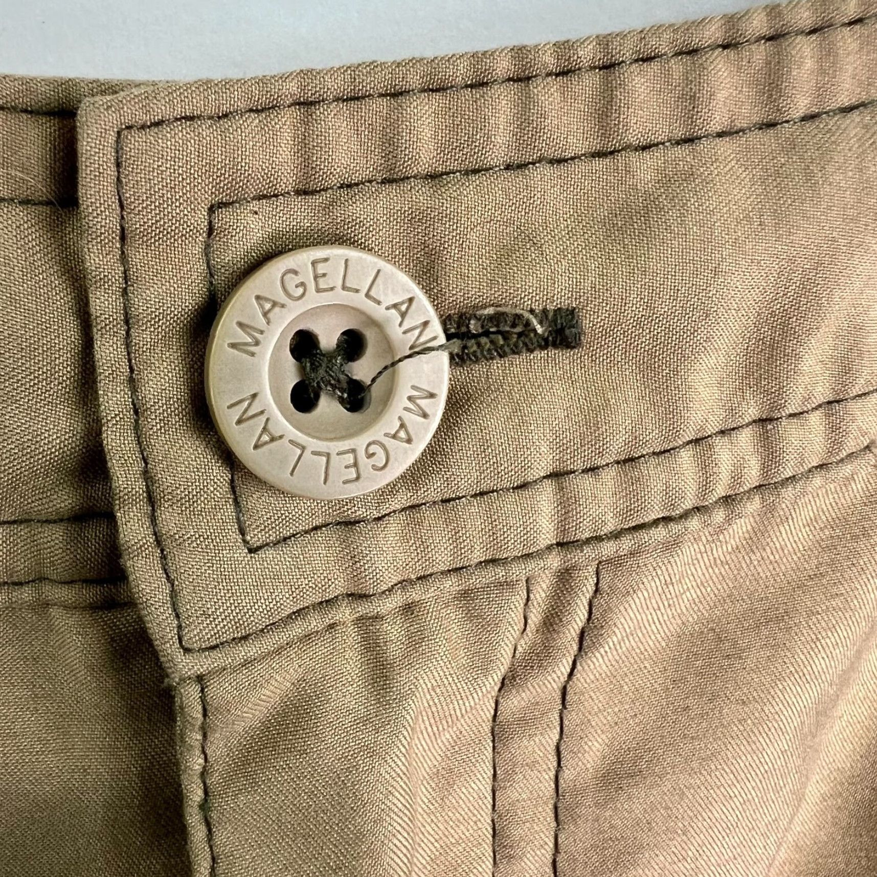 Vintage Magellan Magellan Outdoors Cargo Shorts Mens 42 Tan Lightweight Light Weight Breathable High Rise Cargo Pocket Polyester Short Size US 42 / EU 58 - 5 Thumbnail