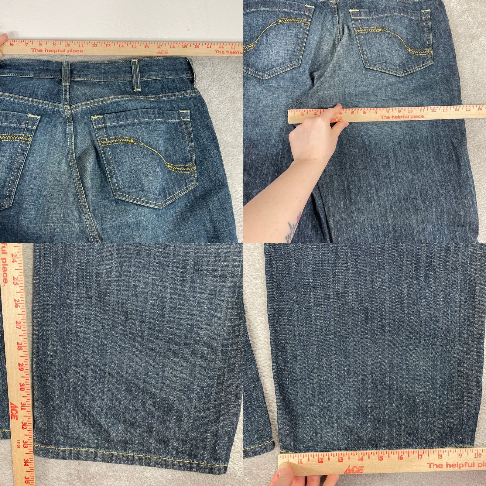 DKNY VINTAGE DKNY Jeans Denim Pants 38x33 Blue Relaxed Straight Leg Baggy Y2K Skater Mens Jeans 38 Blue Straight Baggy Size US 38 / EU 54 - 8 Thumbnail