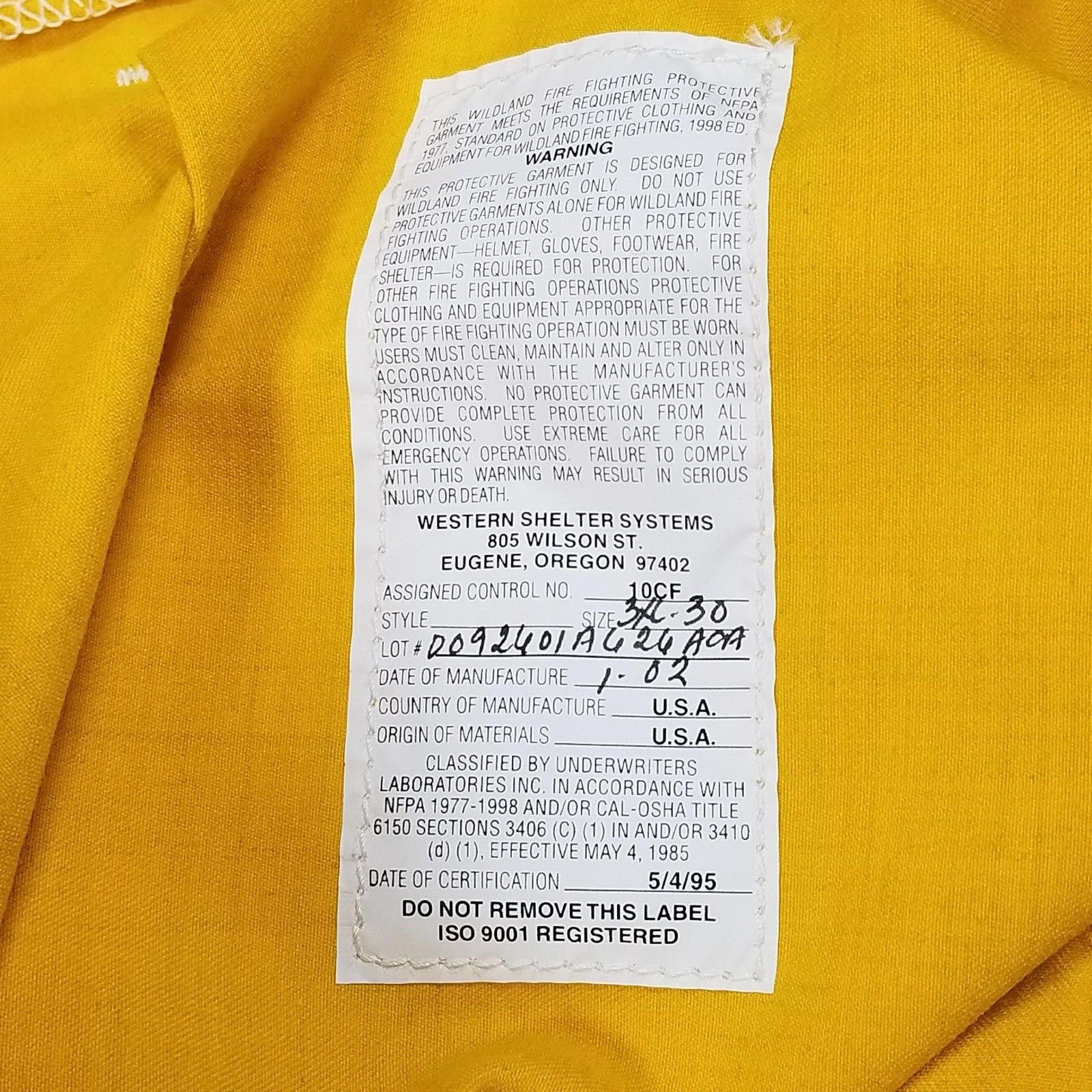 DuPont Nomex Crew Boss Wildfire Yellow Fire Fighting Pants 3XL/30 Size ONE SIZE - 4 Thumbnail