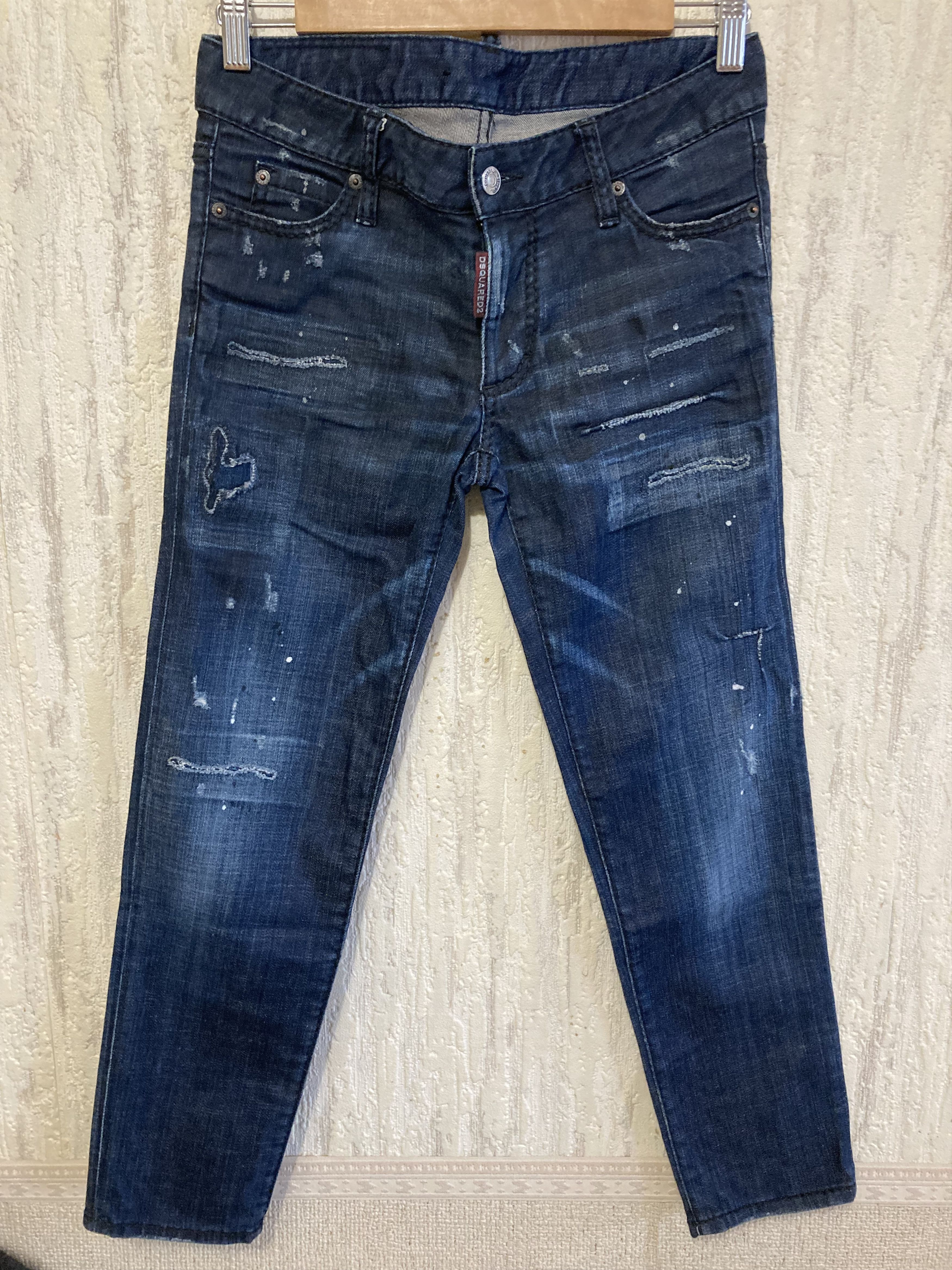 Dsquared2 Dsquared2 women luxury distressed cropped denim jeans Size 27" / US 4 / IT 40 - 2 Thumbnail