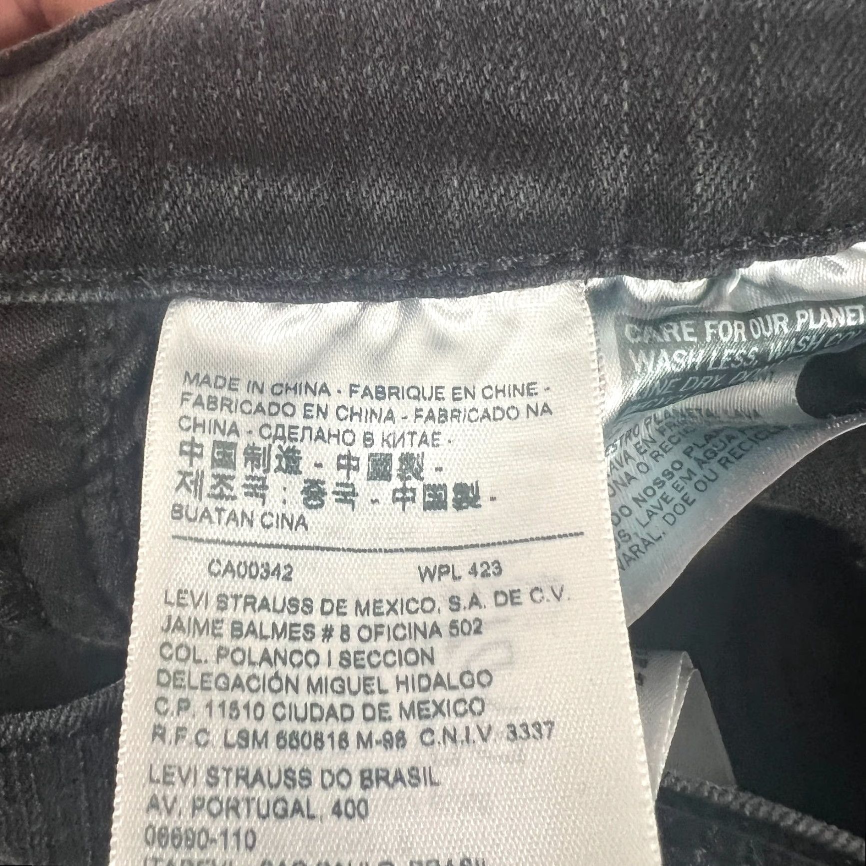 Levi's Levi's Jeans Womens 26 Mile High Skinny Black Denim 700 Series Slim Regular Size 26 Womens Size 26" / US 2 / IT 38 - 7 Thumbnail