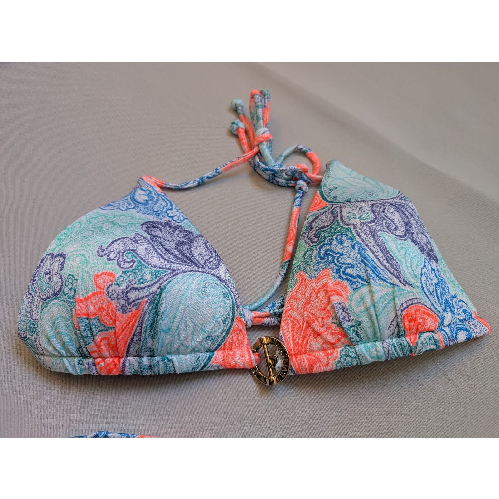 Victoria's Secret NWT Victoria’s Secret Bikini Set S Paisley Gold Trim Size S / US 4 / IT 40 - 7 Thumbnail