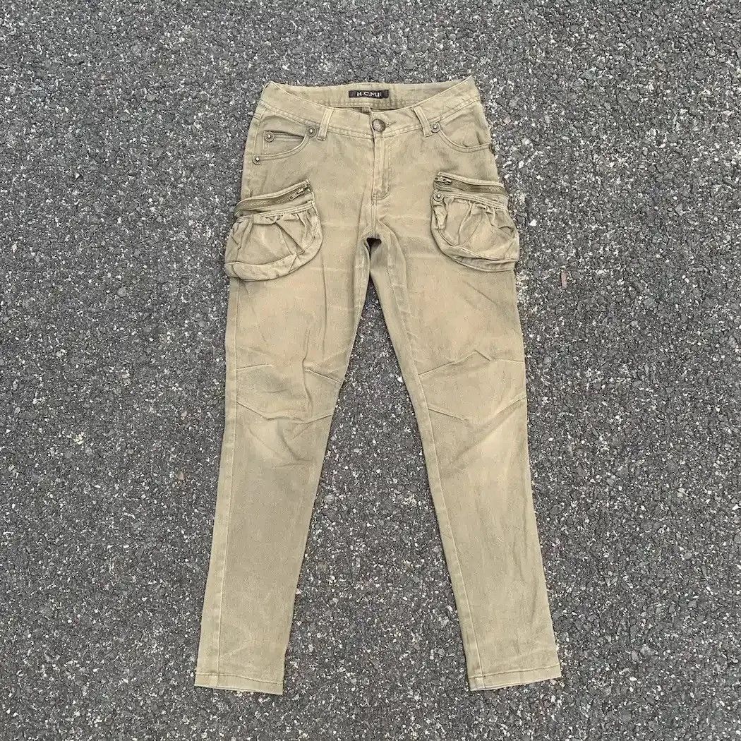 image of Hysteric Glamour x Seditionaries Steals 3D Pocket Utility Japanese Vintage Trousers Cargo in Brown 