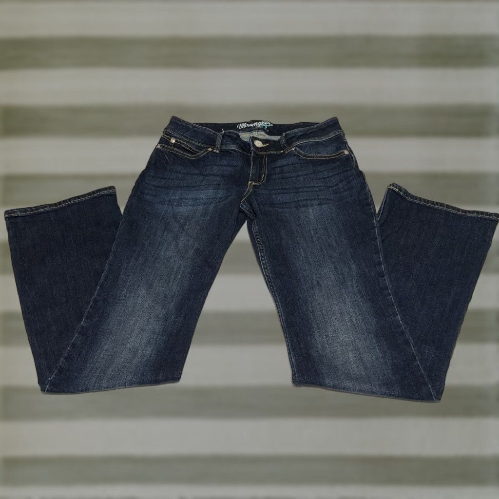 Wrangler Wrangler Retro Jeans Women 7/8x34 Blue Sadie Boot Cut Denim Casual Western Cowgirl Wrangler Retro Womens Jeans 30x33 Bootcut Low Rise Size 28" / US 6 / IT 42 - 1 Thumbnail