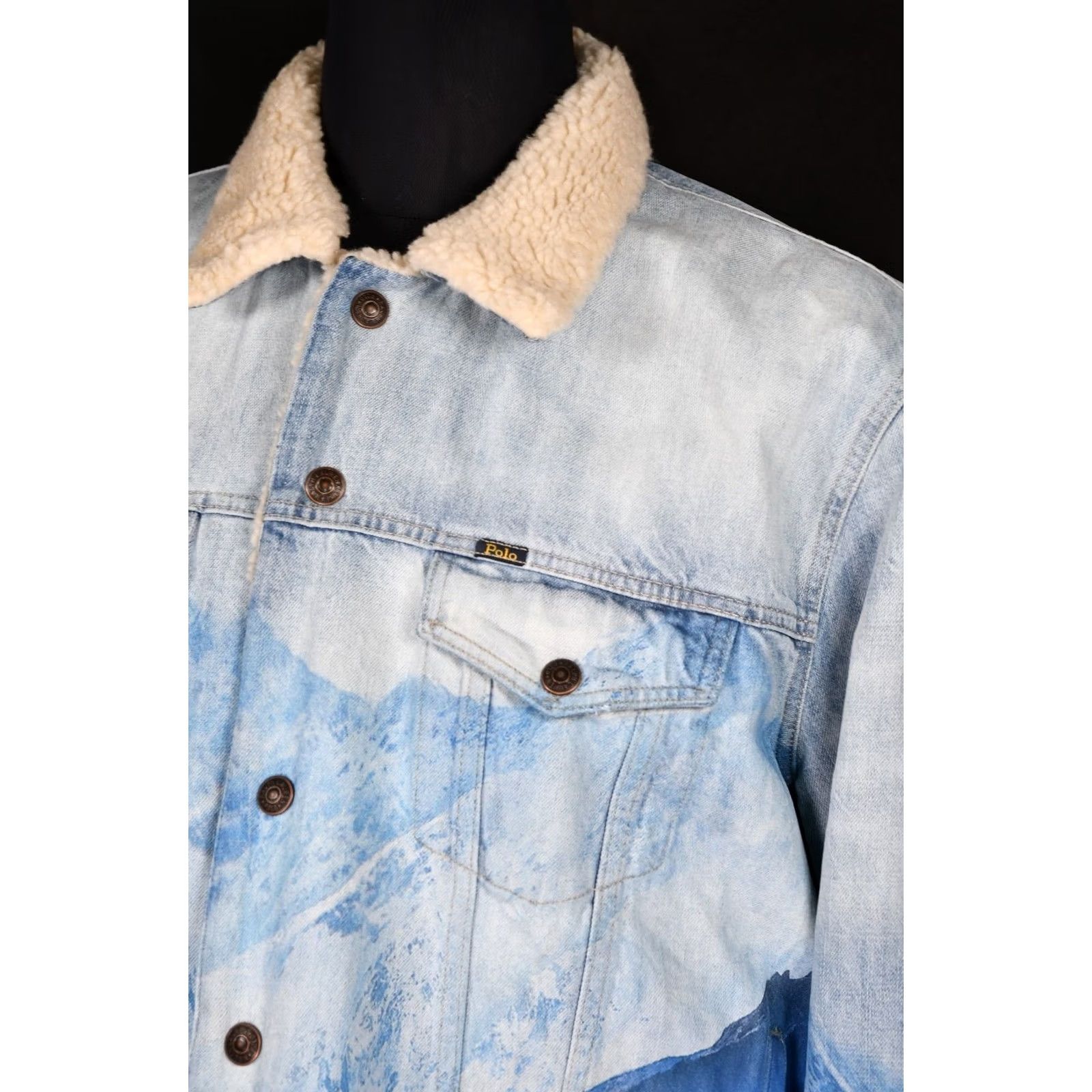 Polo Ralph Lauren Polo Ralph Lauren Jacket Denim Sherpa Mountain Trucker L Men Blue Denim Cotton Size L Shirt Size US L / EU 52-54 / 3 - 4 Thumbnail