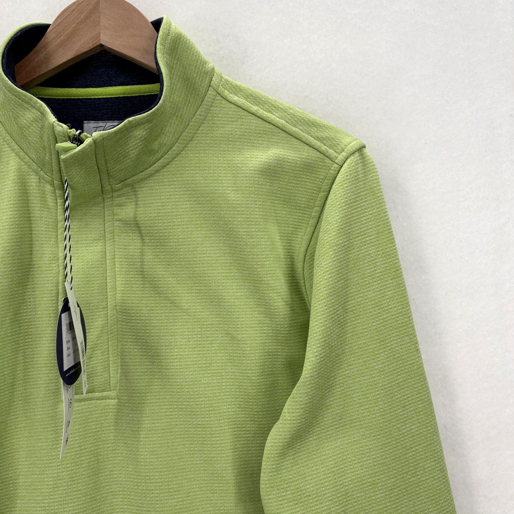 Tailorbyrd TailorByrd Performance Sweater Mens M Green Quarter Zip Pullover SPF 30 Size US M / EU 48-50 / 2 - 2 Thumbnail