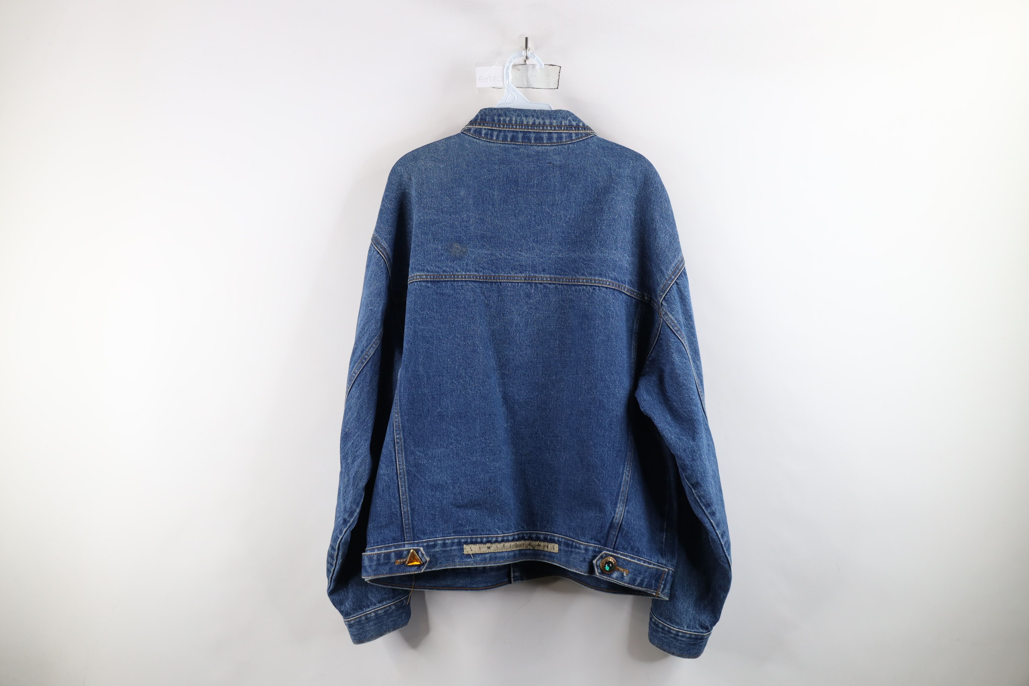 Vintage Vintage 90s Streetwear Jeweled Denim Jean Trucker Jacket Size XL / US 12-14 / IT 48-50 - 12 Thumbnail