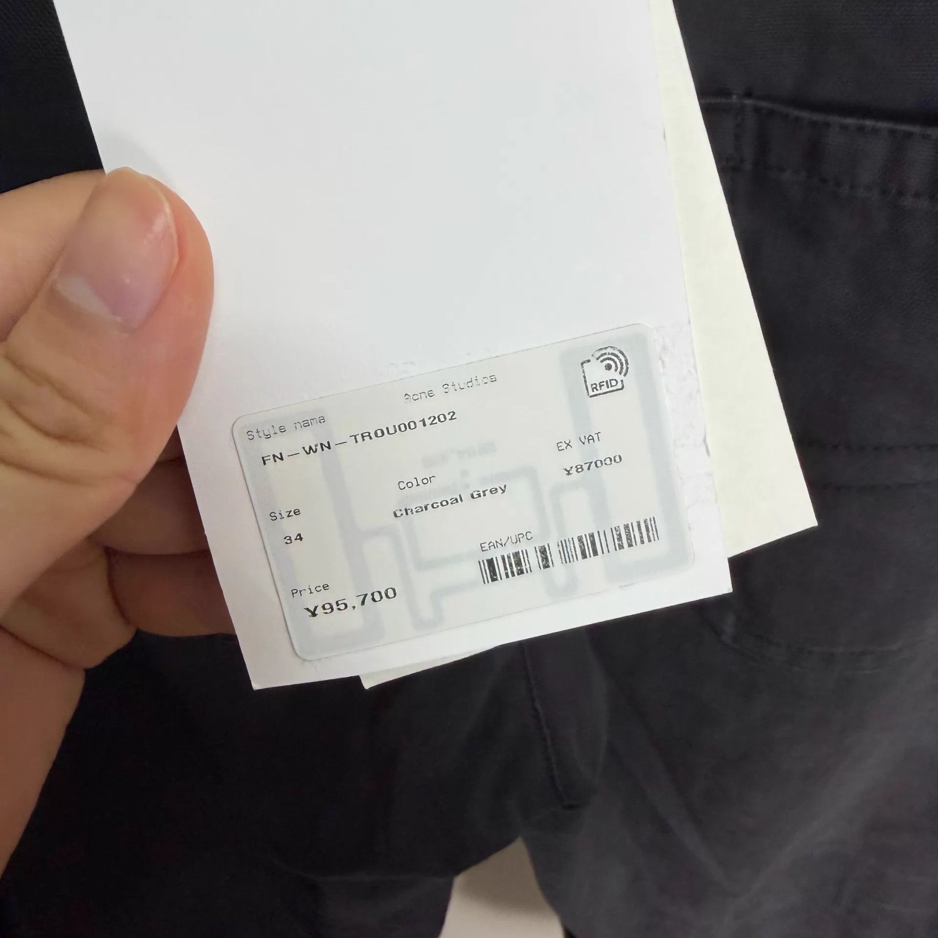 Acne Studios Acne SS24 loose work pants 34 women's charcoal Size 24" / US 00 / IT 34 - 5 Thumbnail
